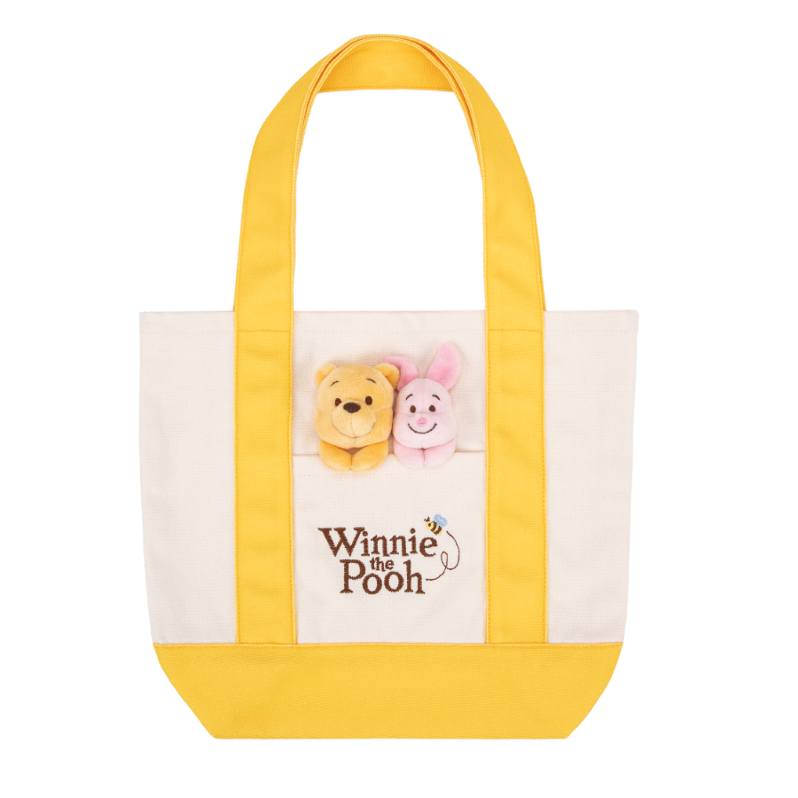 小熊維尼 Winnie the Pooh 小豬 皮傑 piglet 大頭造型 單肩包 托特包 -香港迪士尼樂園