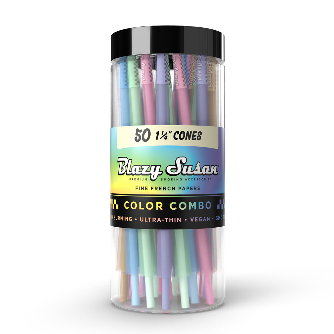 BLAZY SUSAN COLOR COMBO  PRE ROLLED CONES - 50 COUNT
