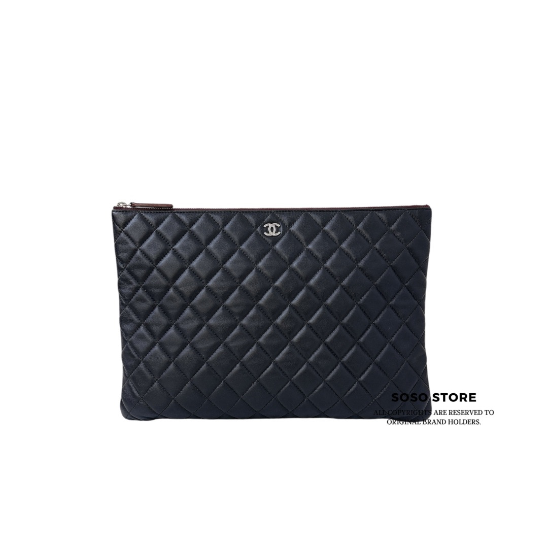 Chanel Classic O-Case Pouch - Black / SHW