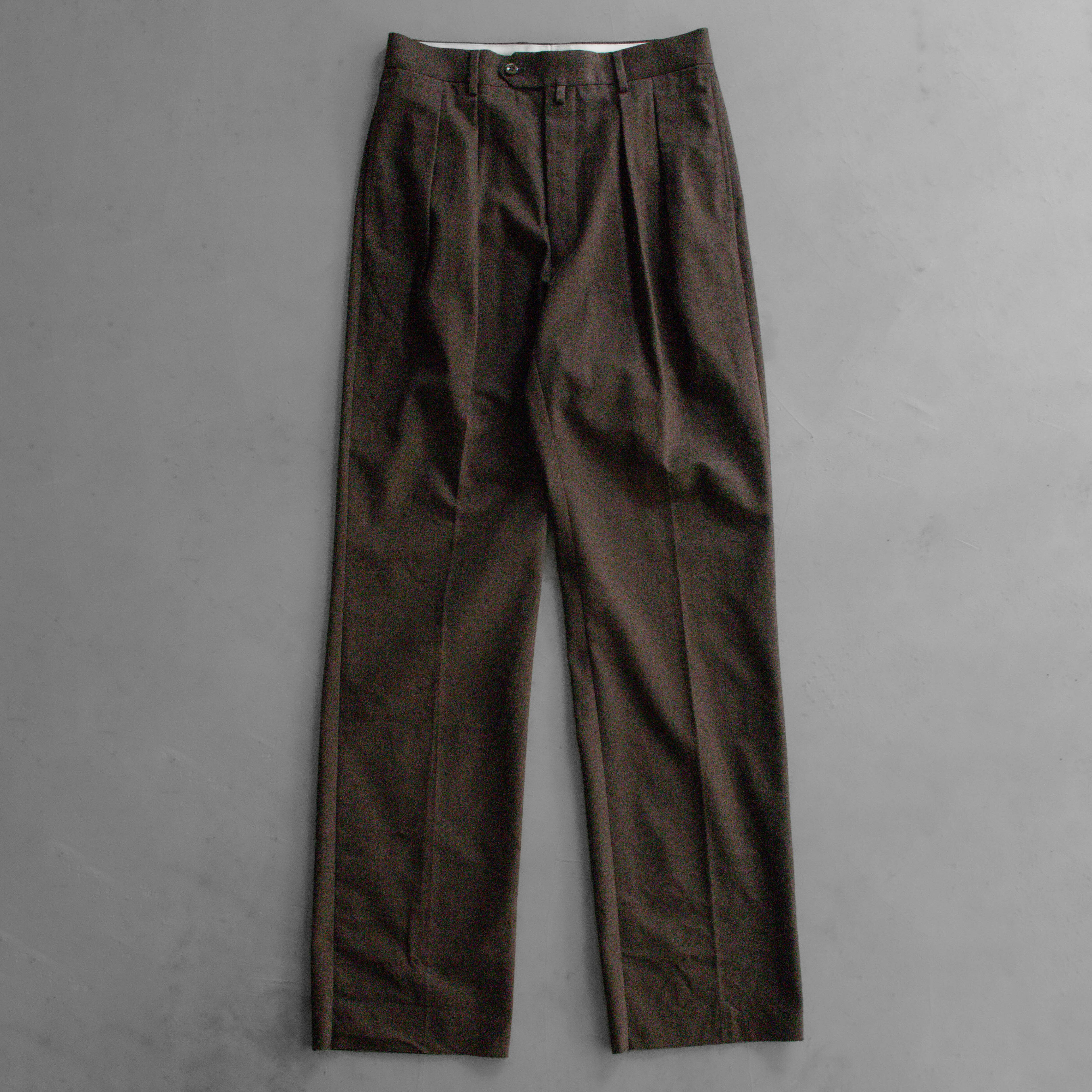 NEAT FRENCH COTTON DRILL WIDE 斜紋 純棉 寬版 長褲 兩色