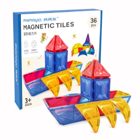 【樂森藥局】台灣 媽媽友mamayo 弧形磁力片套組 (36pcs)
