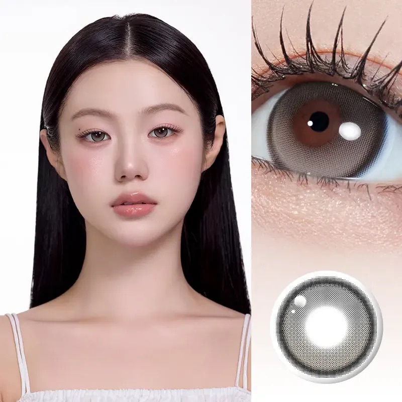 [13.5mm] FiPN Biv Grande Fixing 1 Month Taupe Black｜月拋彩妝隱形眼鏡｜每盒2片
