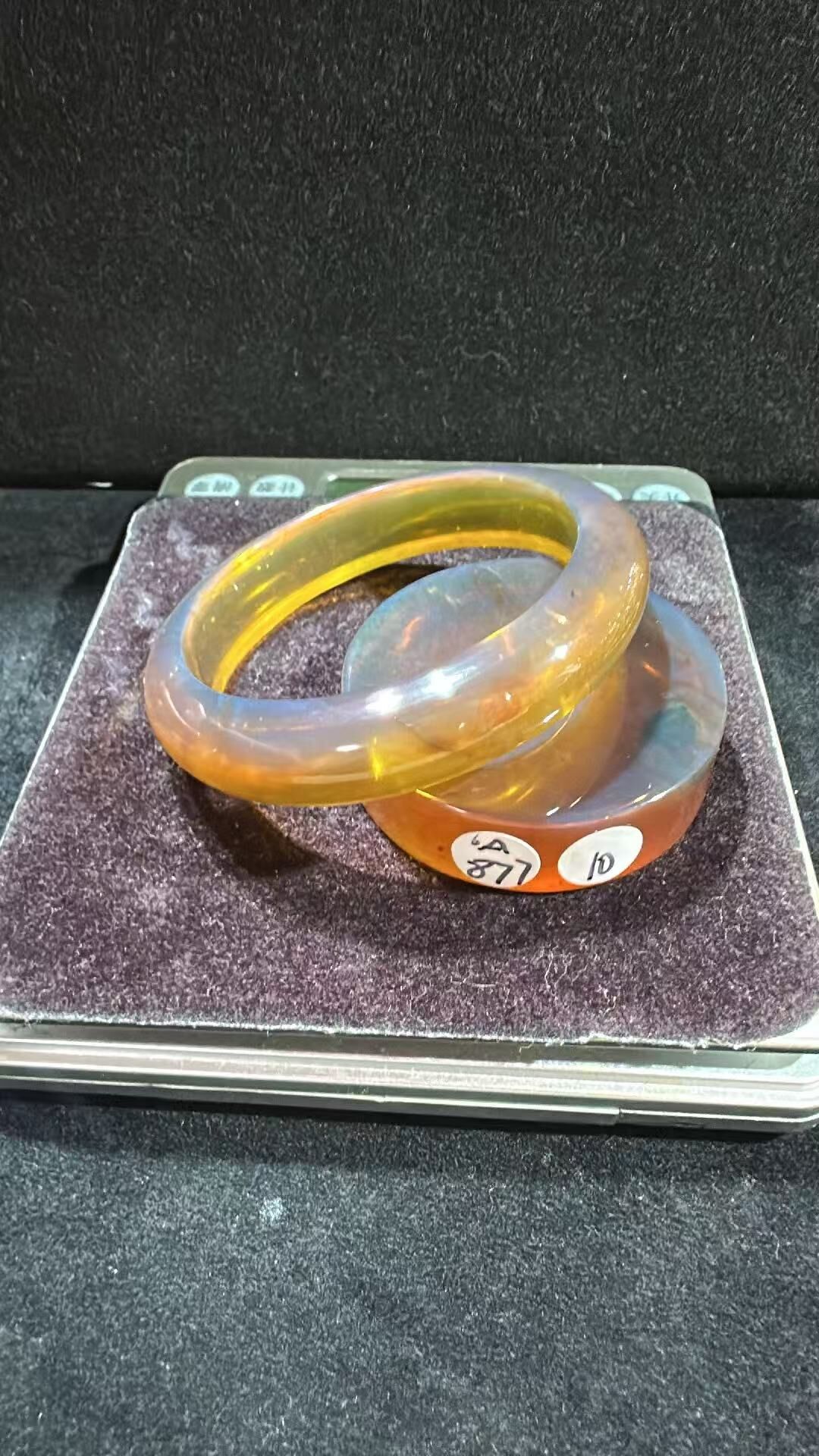 0911XY155-XYDAY-AMBER-黃茶蜜手鐲 51MM [鐲芯可免費加工成平安扣,需要備註,加工後不退不換] (B155)