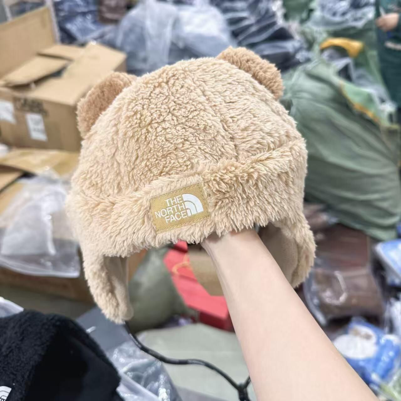 廠單 tnf熊熊護耳帽