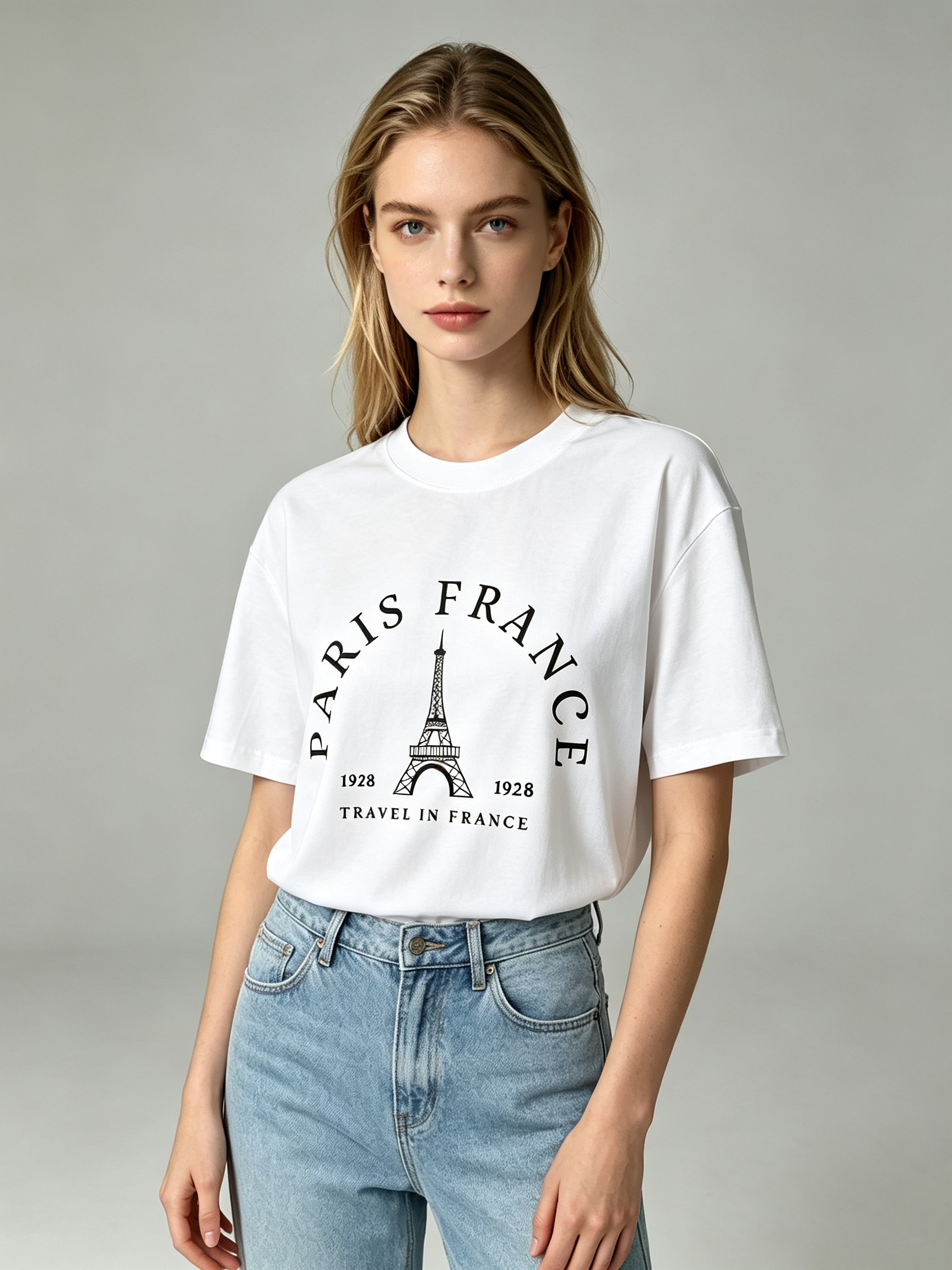 TOP-CCG0909-018 Paris 1928 Eiffel Tee (A18)(S-XXXXL)