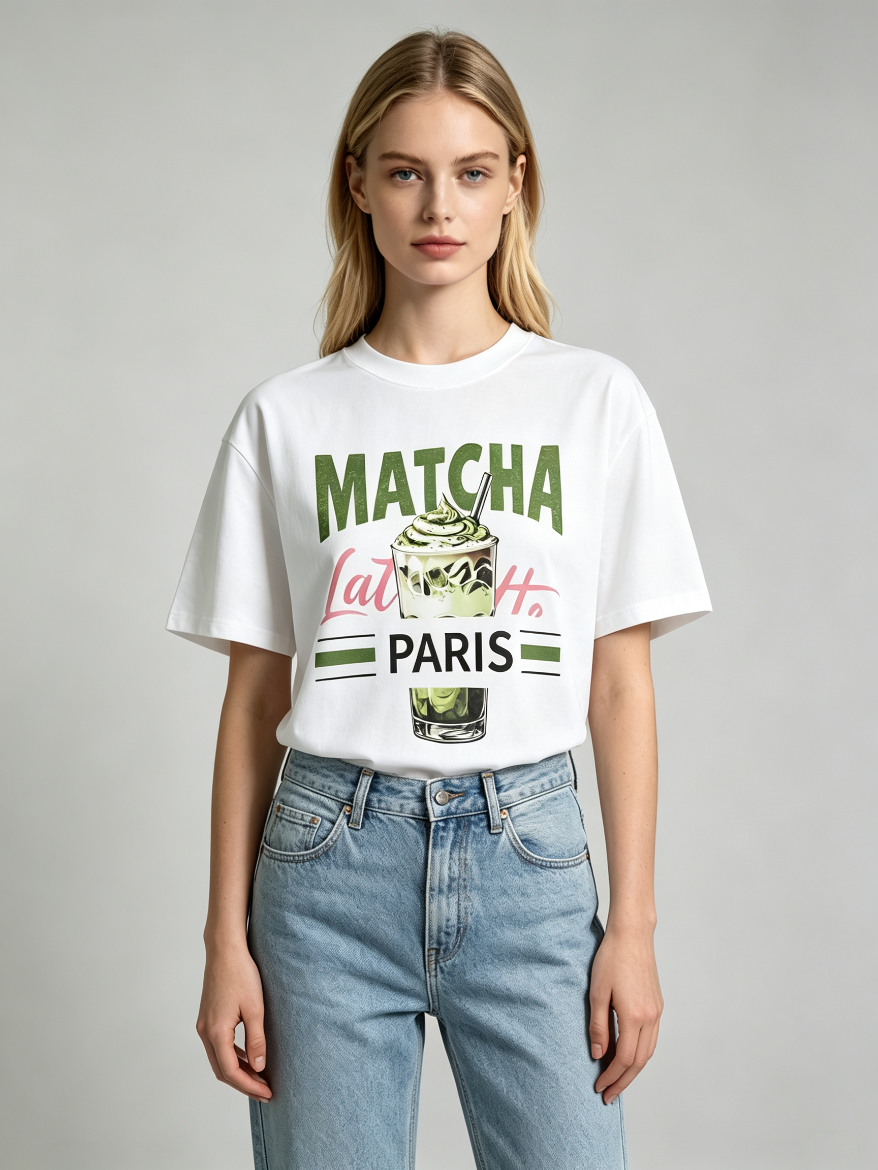 TOP-CCG0909-017 Matcha Paris Tee (A17)(S-XXXXL)