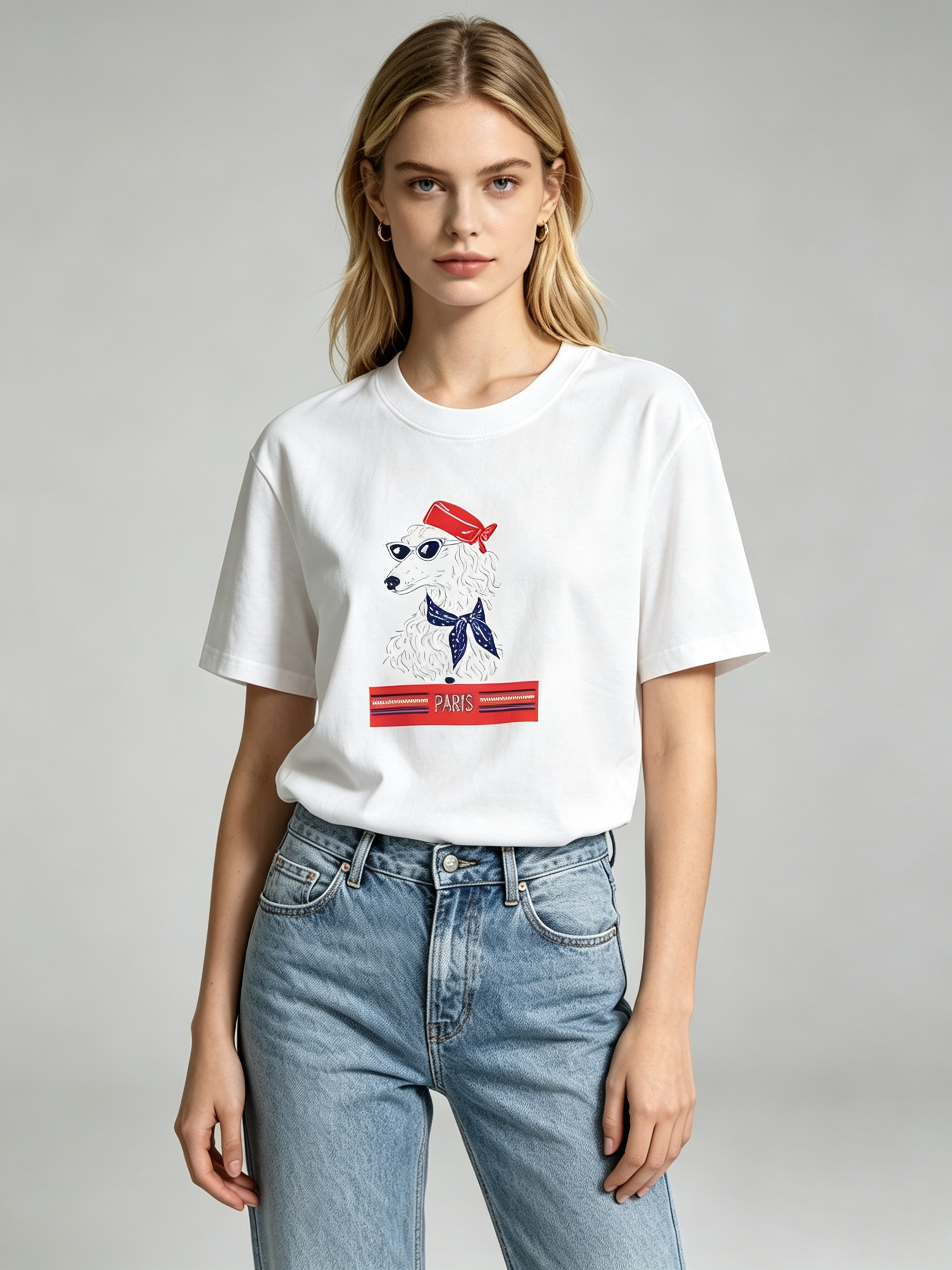 TOP-CCG0909-024 Poodle Beret Tee (A24)(S-XXXXL)