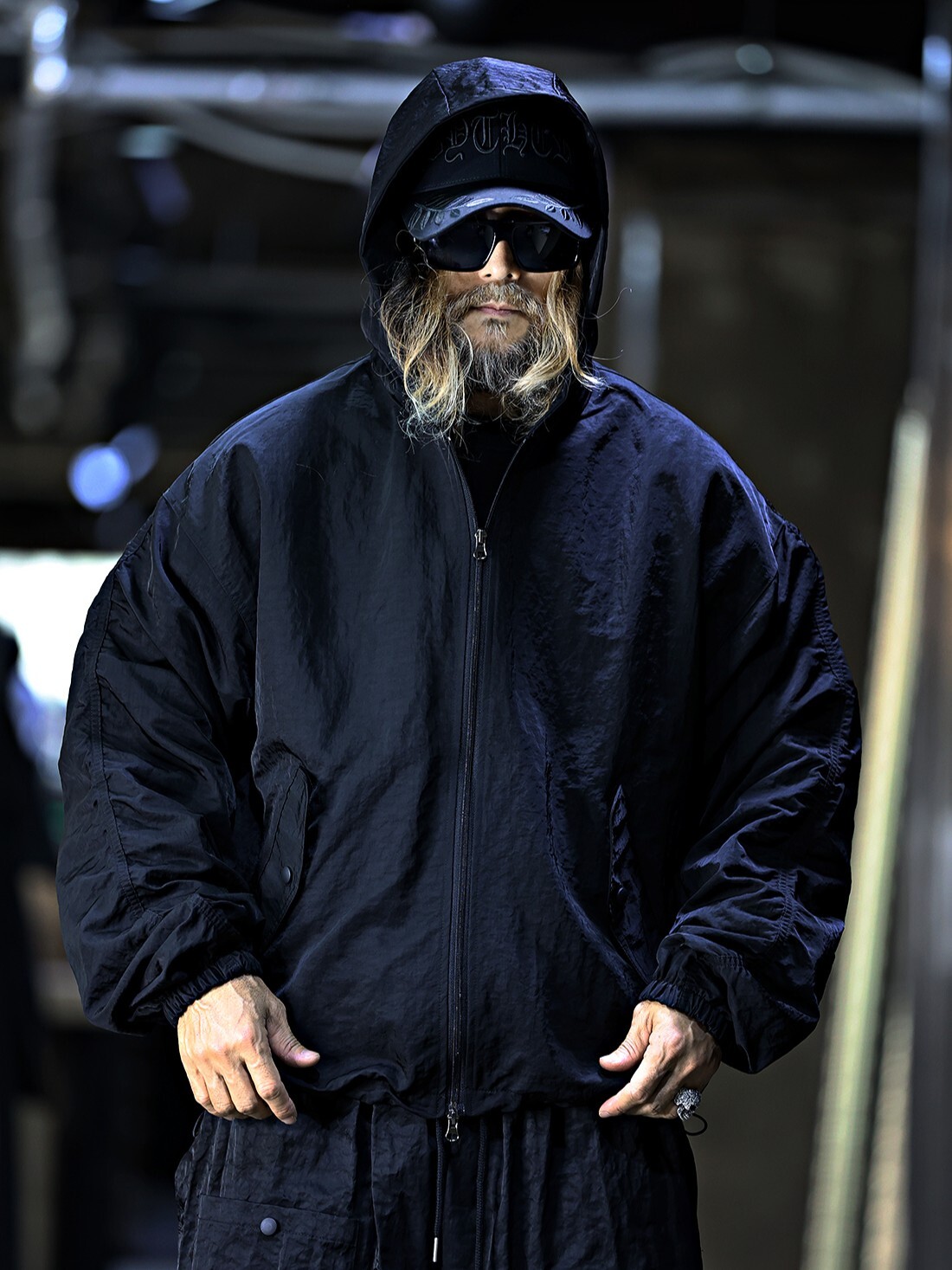 Pleated Zipper Hoodie