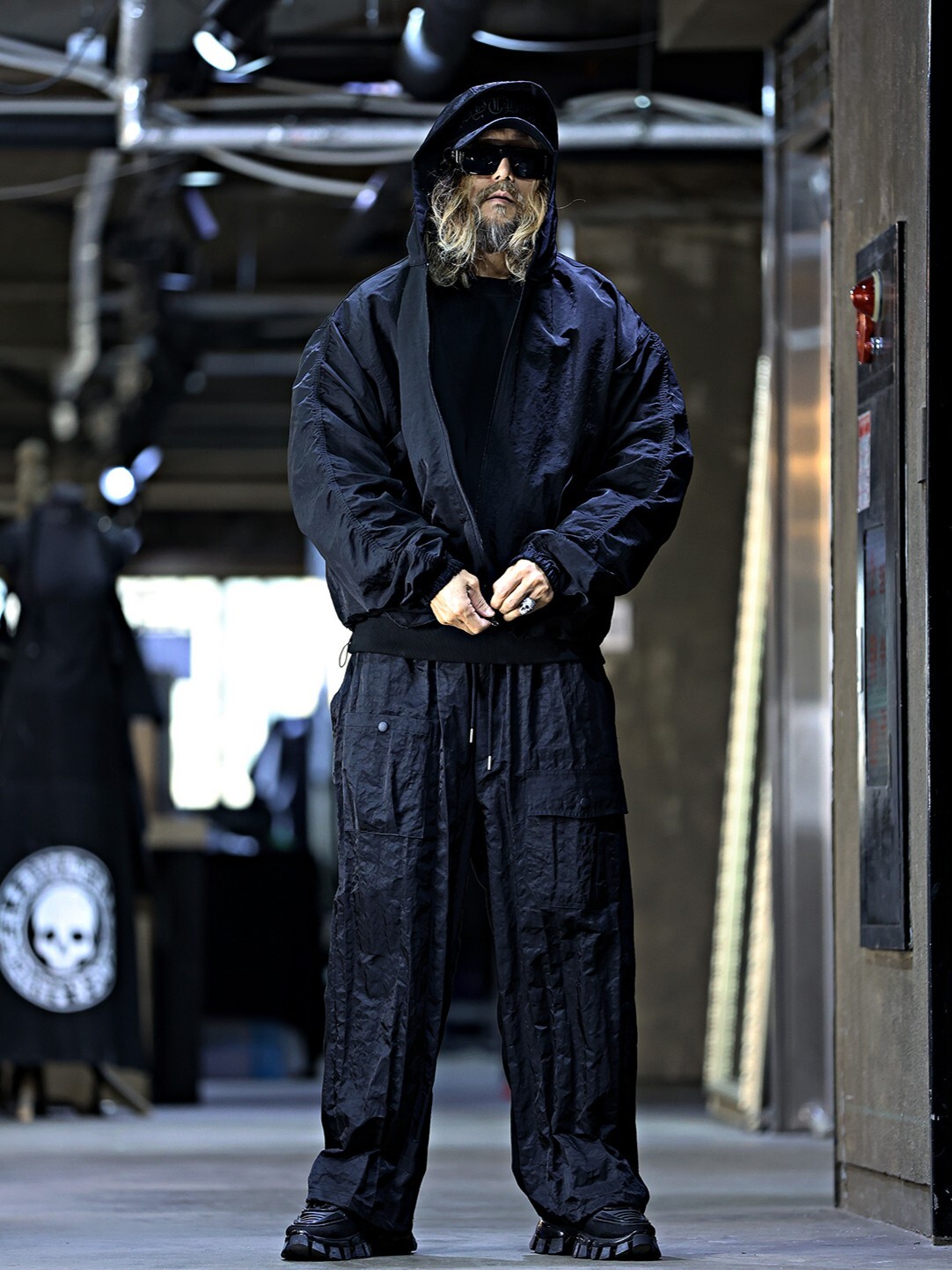 Pleated Zipper Hoodie