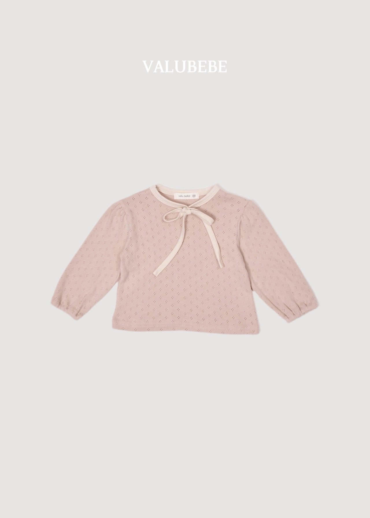 VALU BEBE Creamy Ribbon Puffty Tee