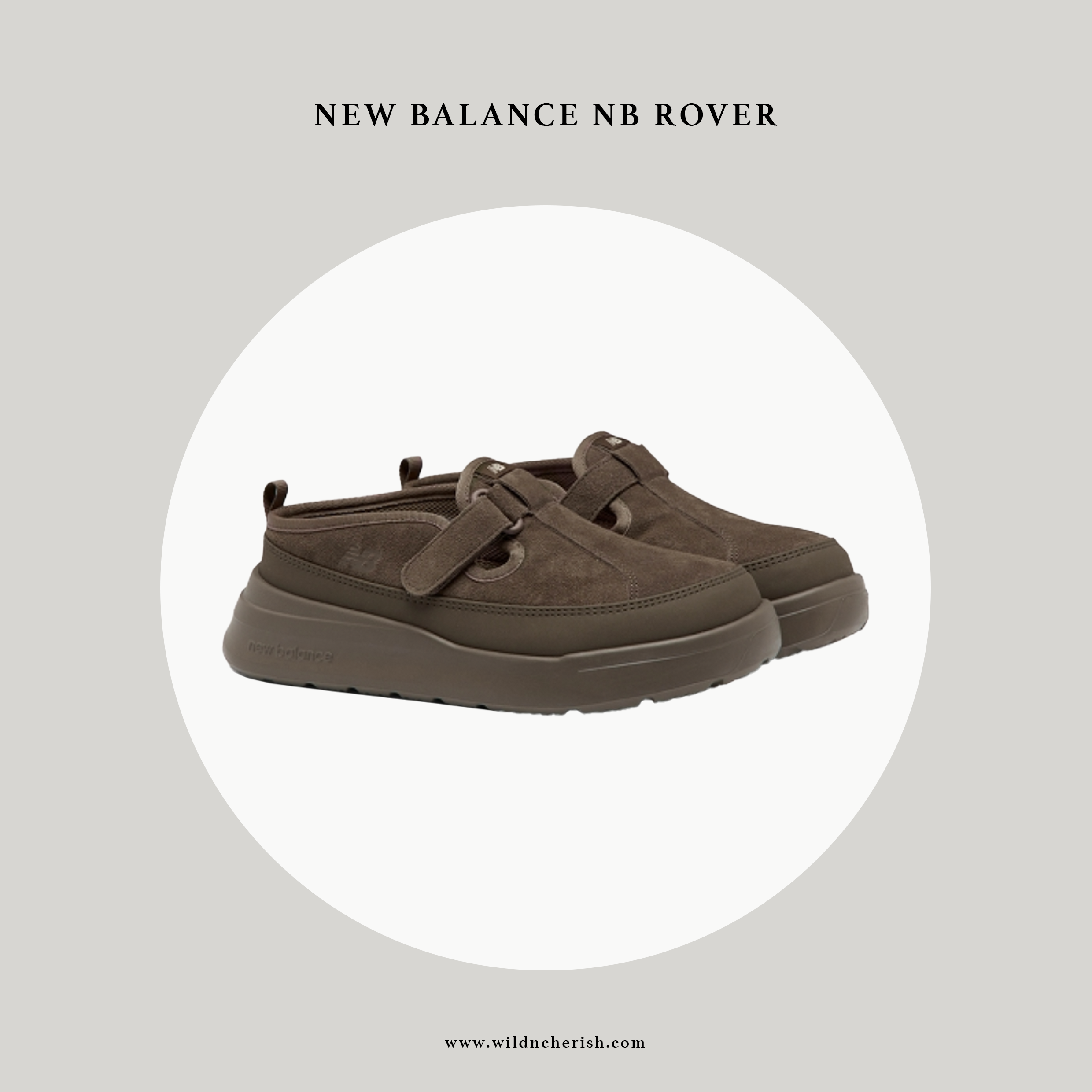 預訂 | New Balance NB Rover 深啡色 韓國限定 26FW 厚底 半拖