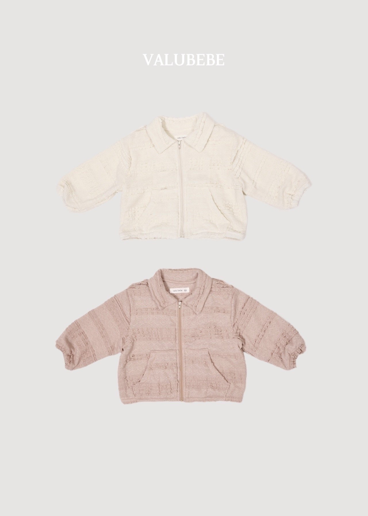 VALU BEBE Lace Collar Zip-up Jacket