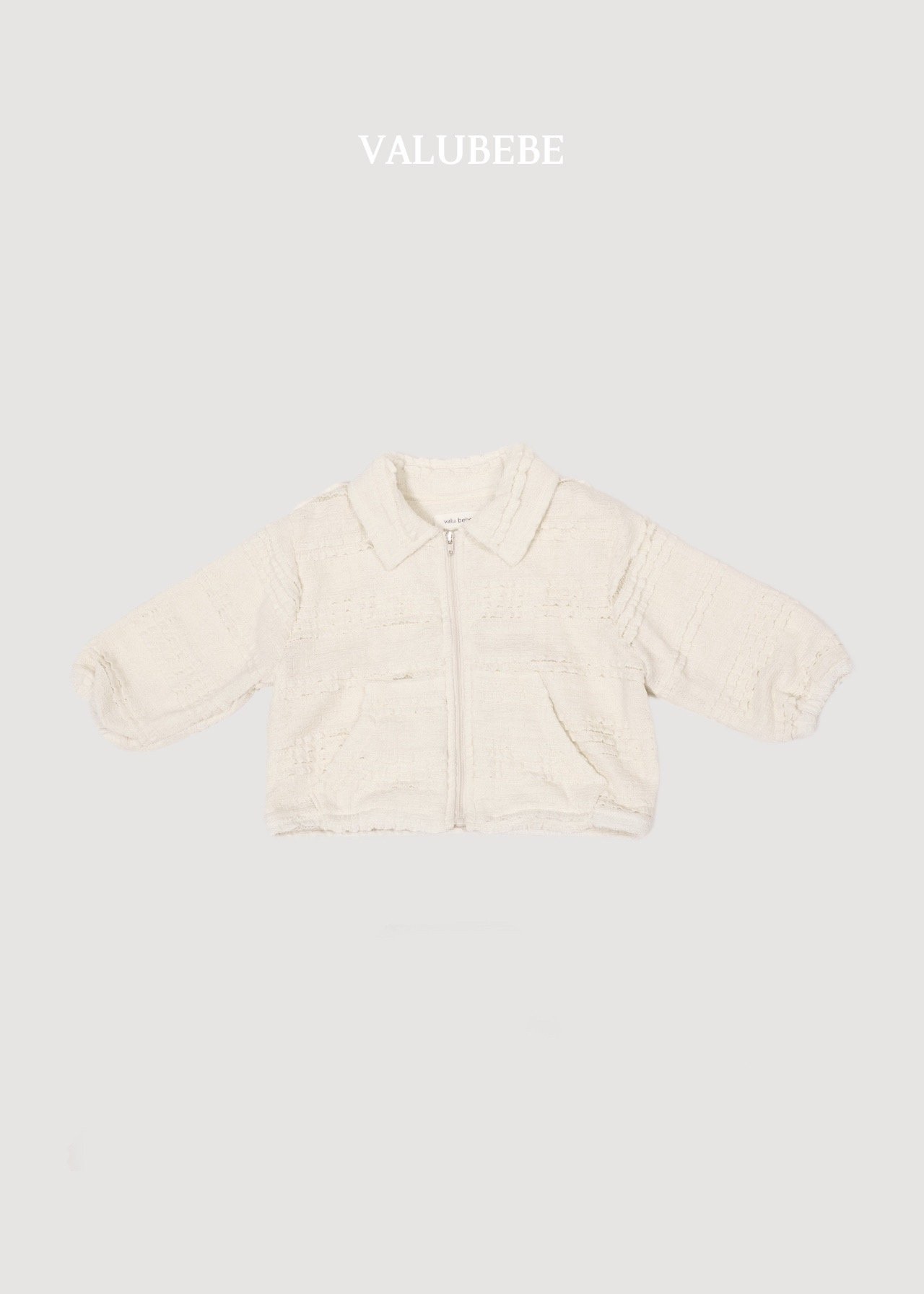 VALU BEBE Lace Collar Zip-up Jacket