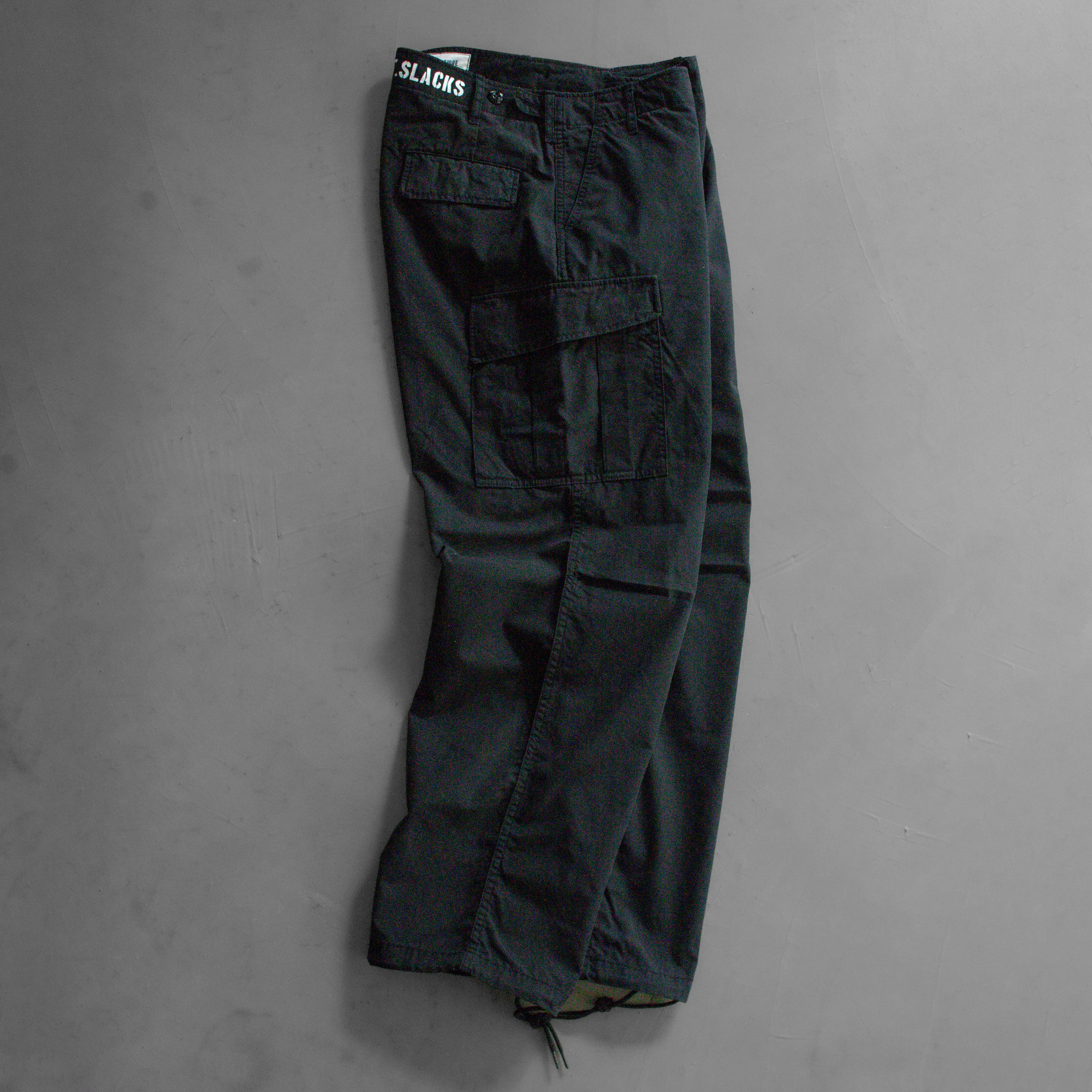 CORONA UTILITY JUNGLE SLACKS 水洗 黑色 十字紋 長褲
