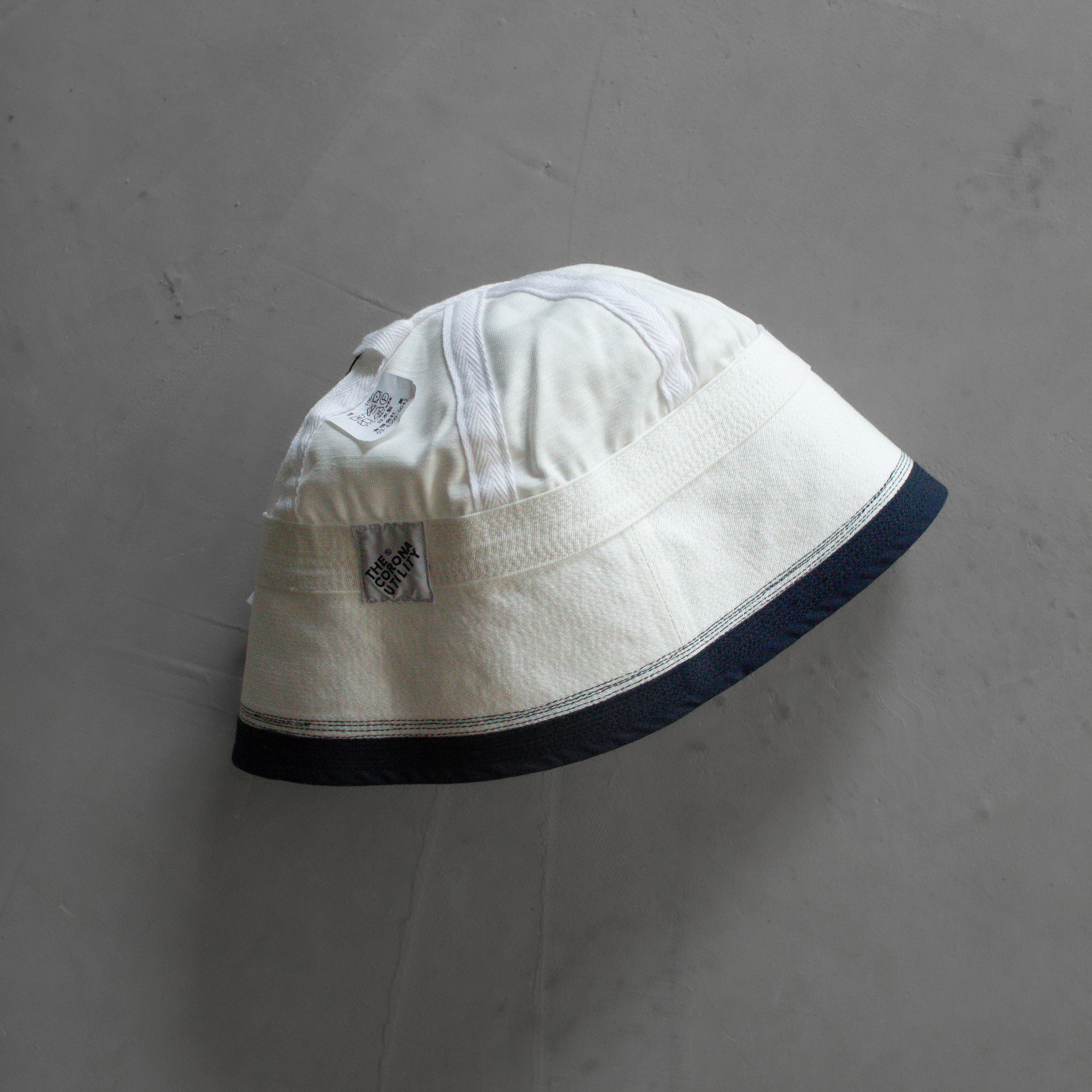 CORONA UTILITY NAVY HAT OFF WHITE NAVY RIBBON 白色 藍條紋 水手帽