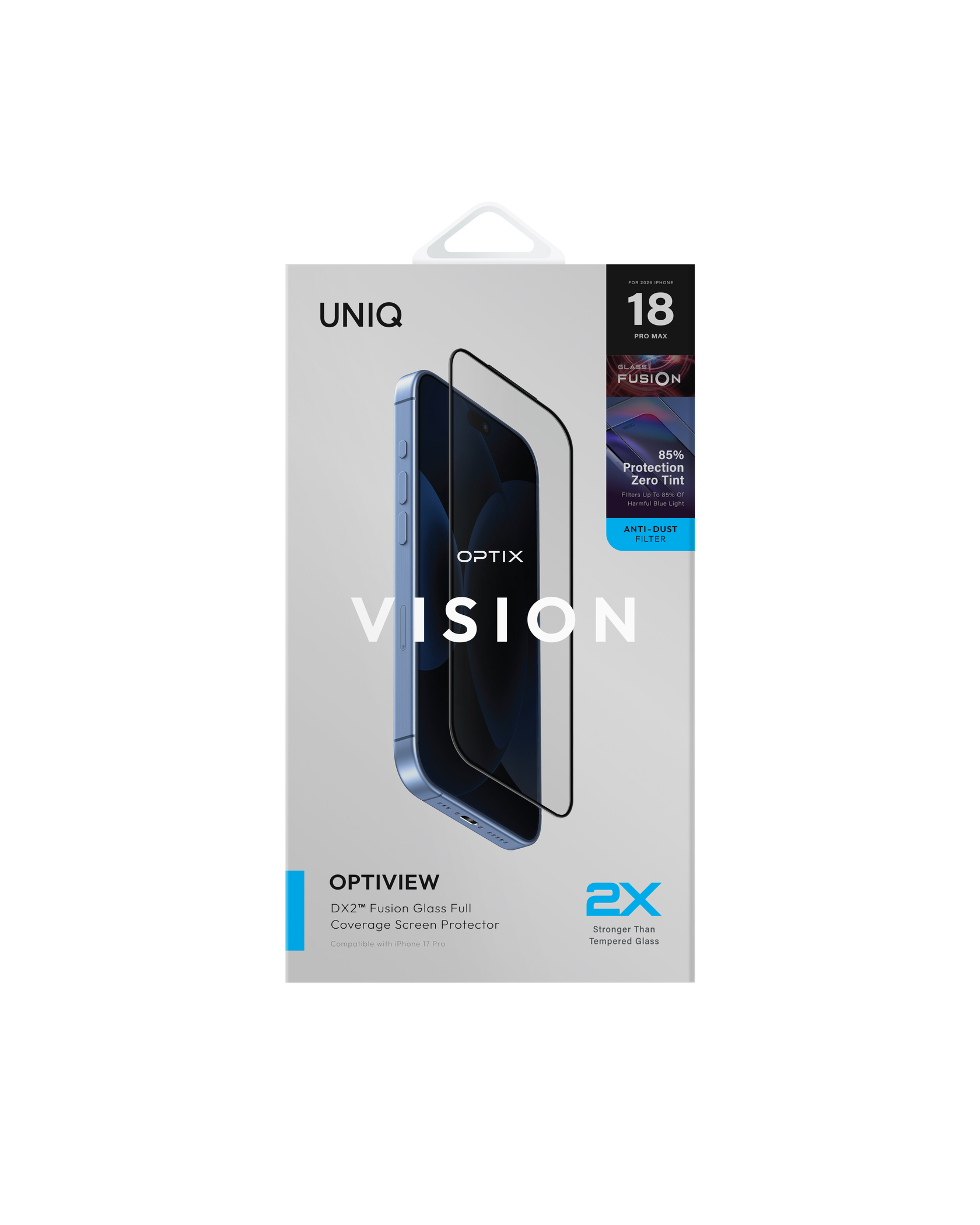 UNIQ-OPTIX Vision™ Optiview (DX2) iPhone 18 防藍光強化玻璃螢幕保護貼
