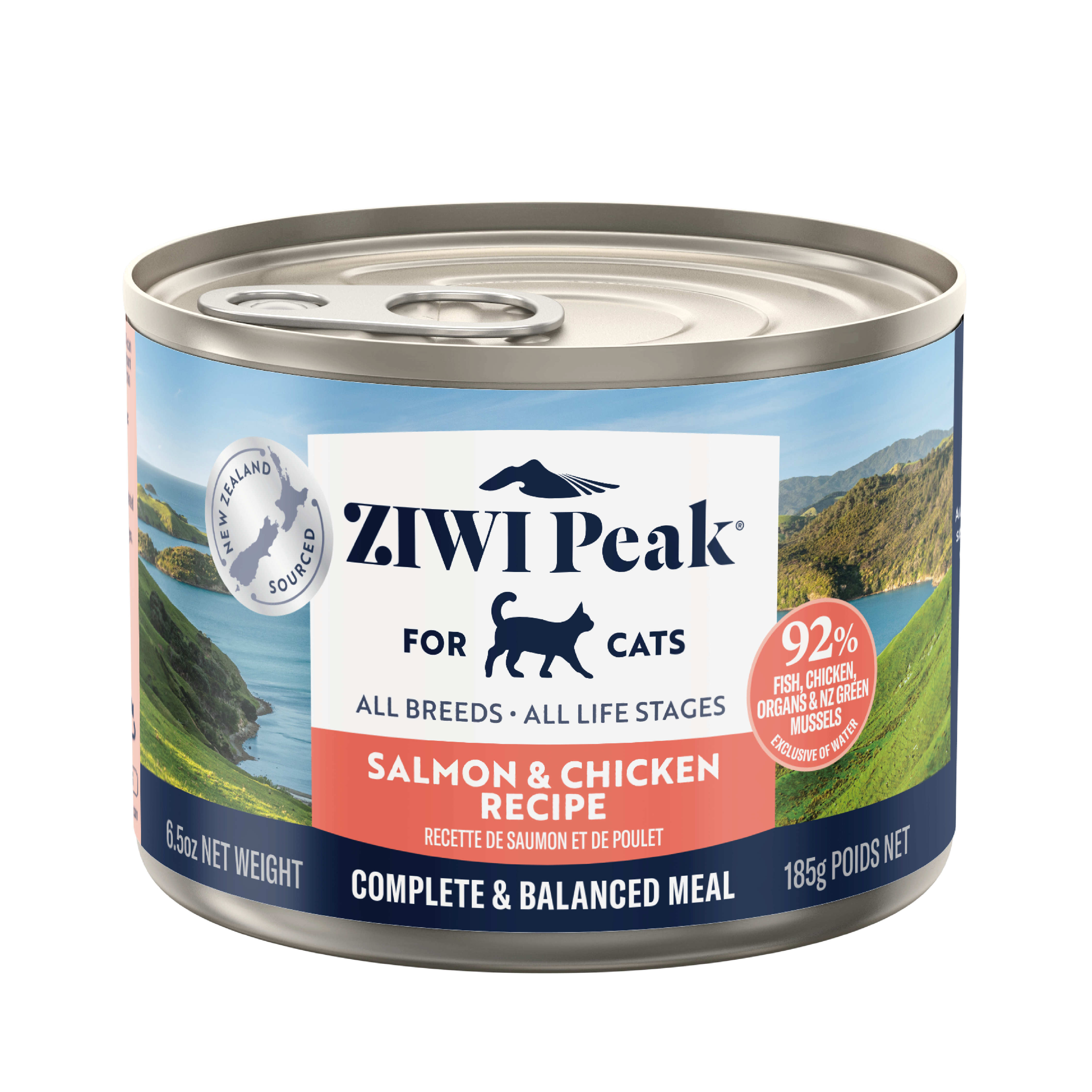 Ziwi Peak 巔峰 - 雙重風味鮮肉罐 - 三文魚配雞肉 Salmon with Chicken (淺粉紅) 185g (大)