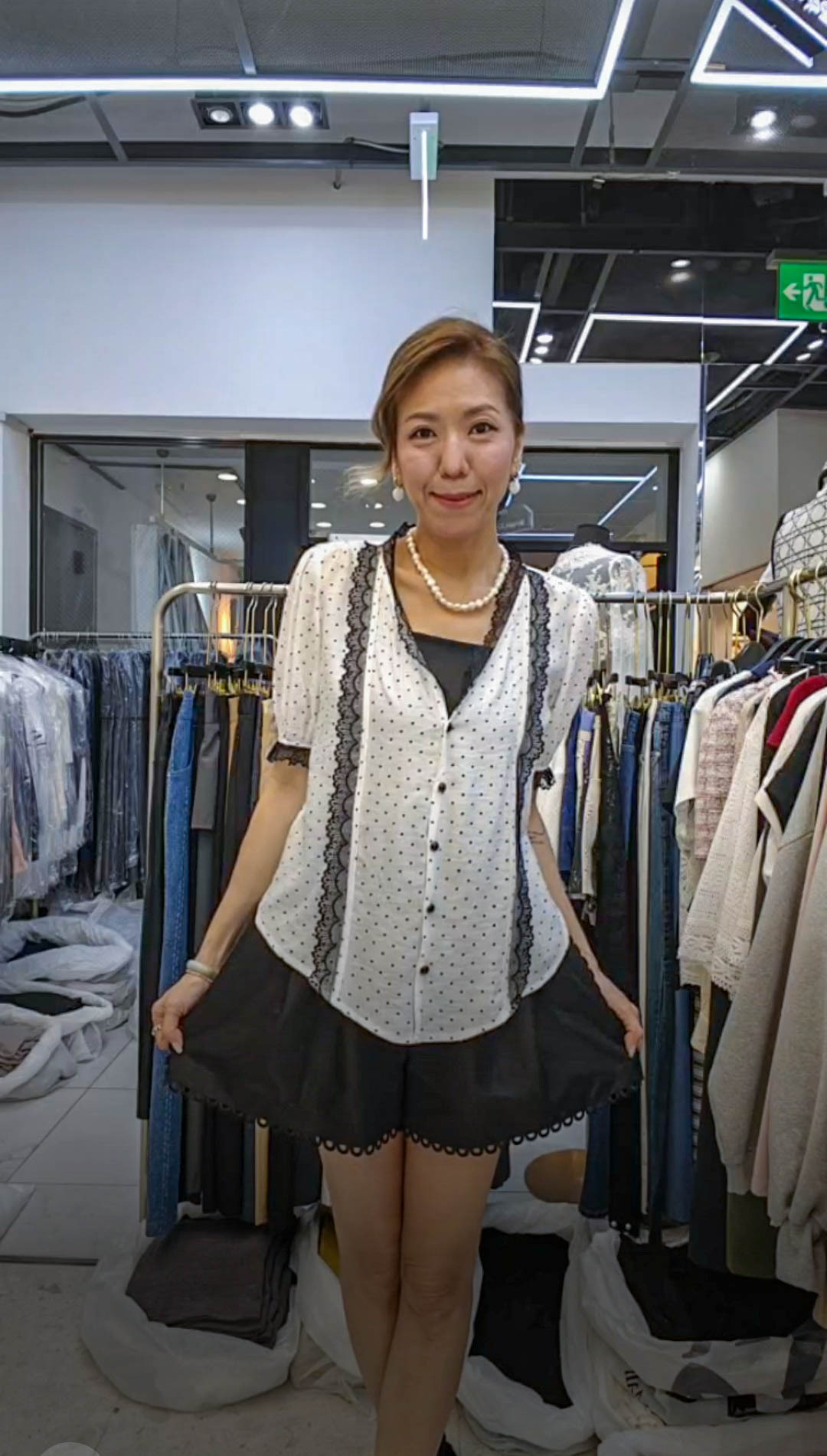 💍K8039  ▶️點點上衣 👉B:106cm L:55cm