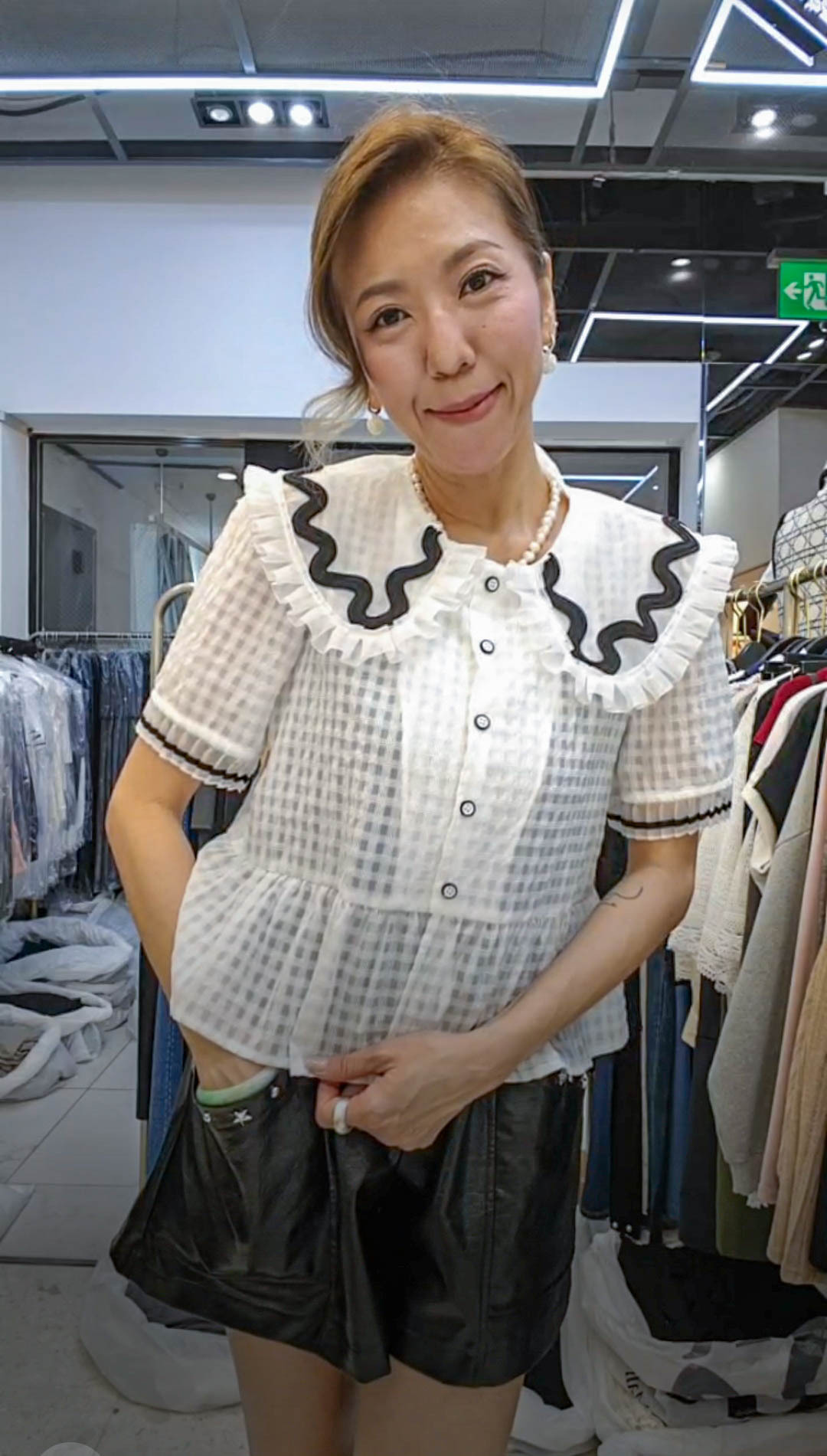 💍K8033  ▶️領子黑條娃娃裝 👉B:100cm L:50cm