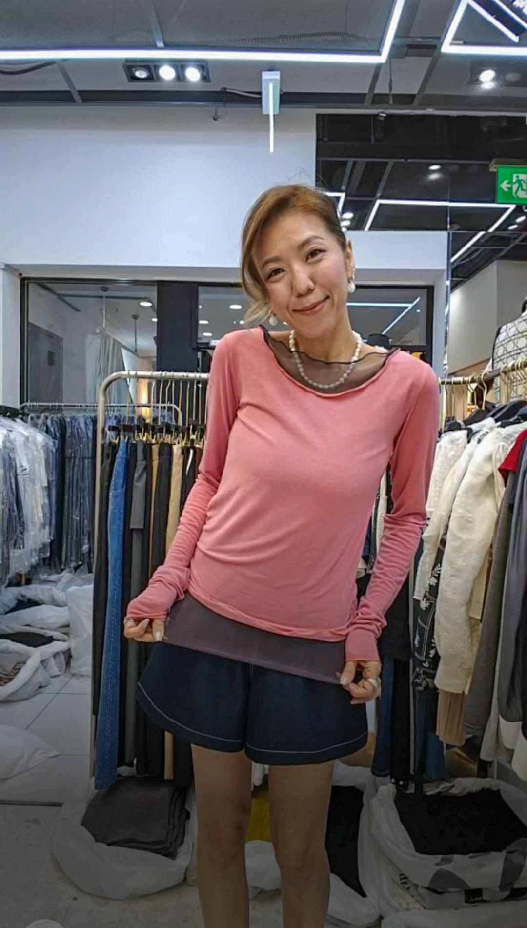 💍K8042  ▶️兩件式長袖上衣 (FreeSize)👉B:cm L:66cm