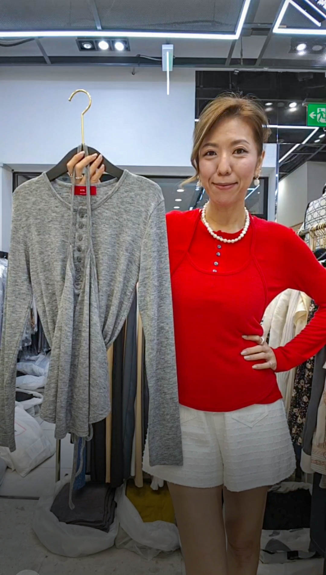 💍K8064  ▶️排扣兩件上衣 (FreeSize)👉B:cm L:cm