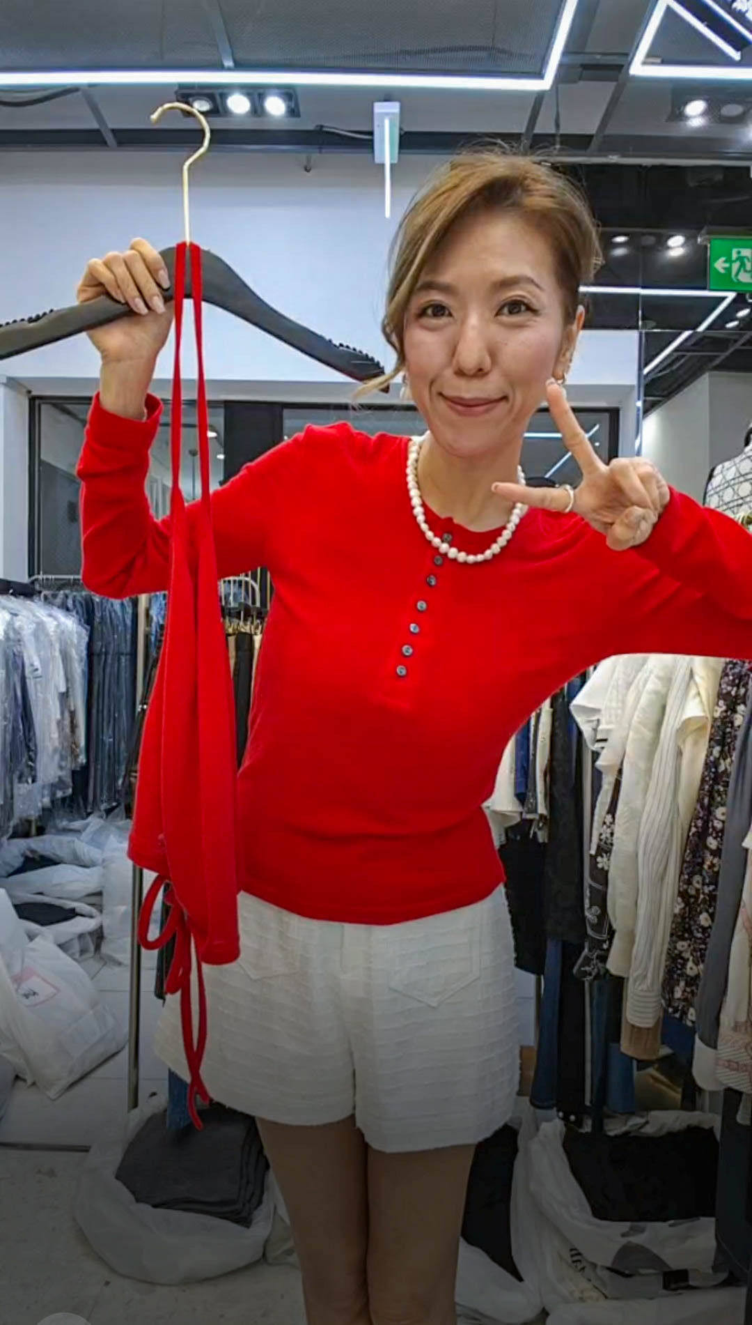 💍K8064  ▶️排扣兩件上衣 (FreeSize)👉B:cm L:cm