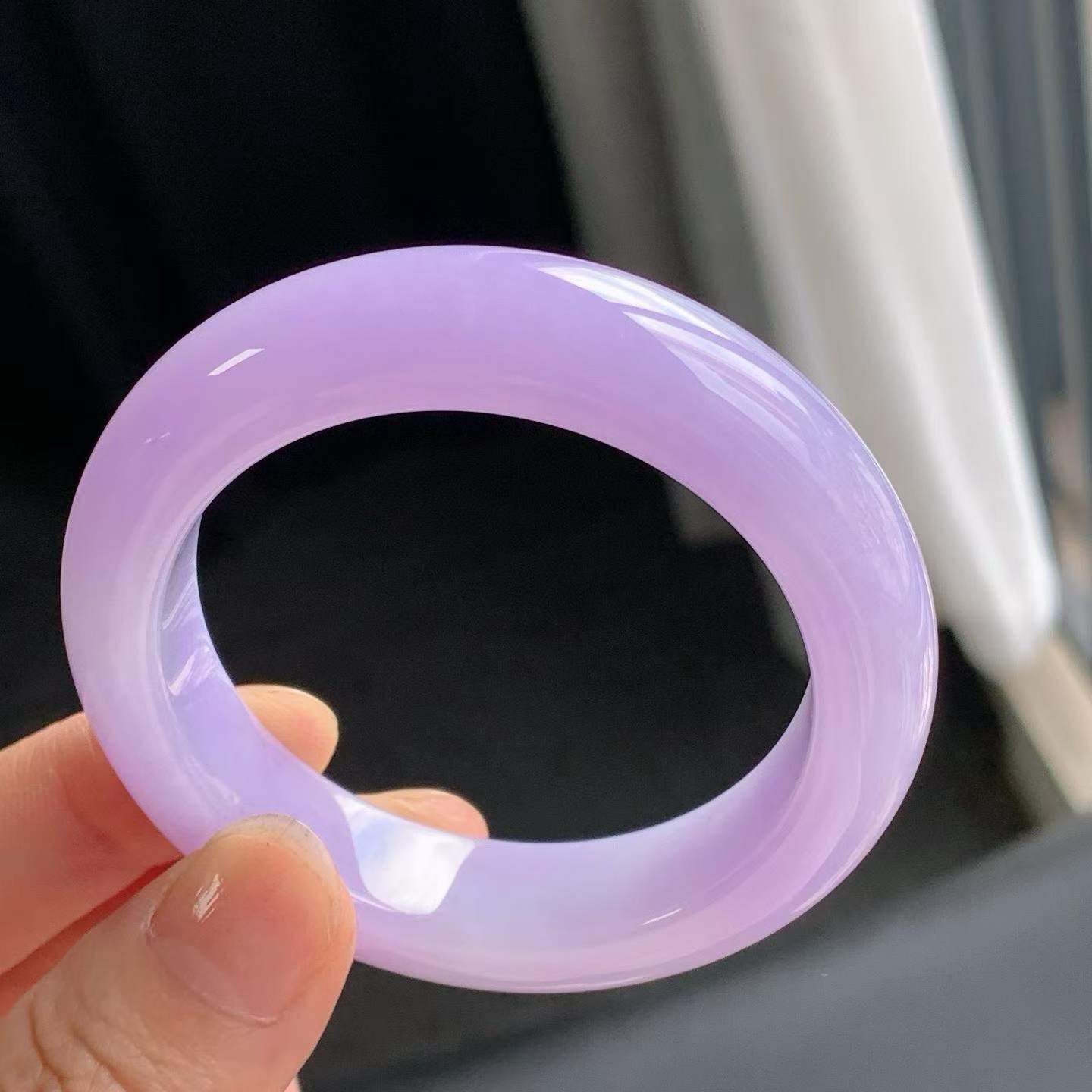 滿紫正圈翡翠手鐲,天然翡翠A玉, 緬甸玉, Jade, Jadeite