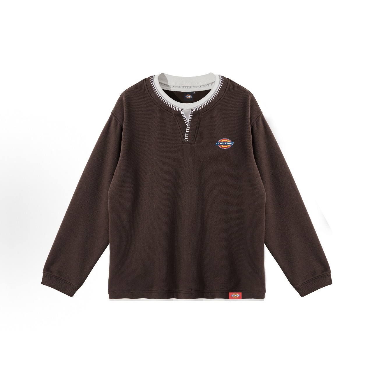 #預購 Dickies 美式復古 假兩件式 雙層領口 圓領長踢 DKU263MKJYC3-DJ 三色