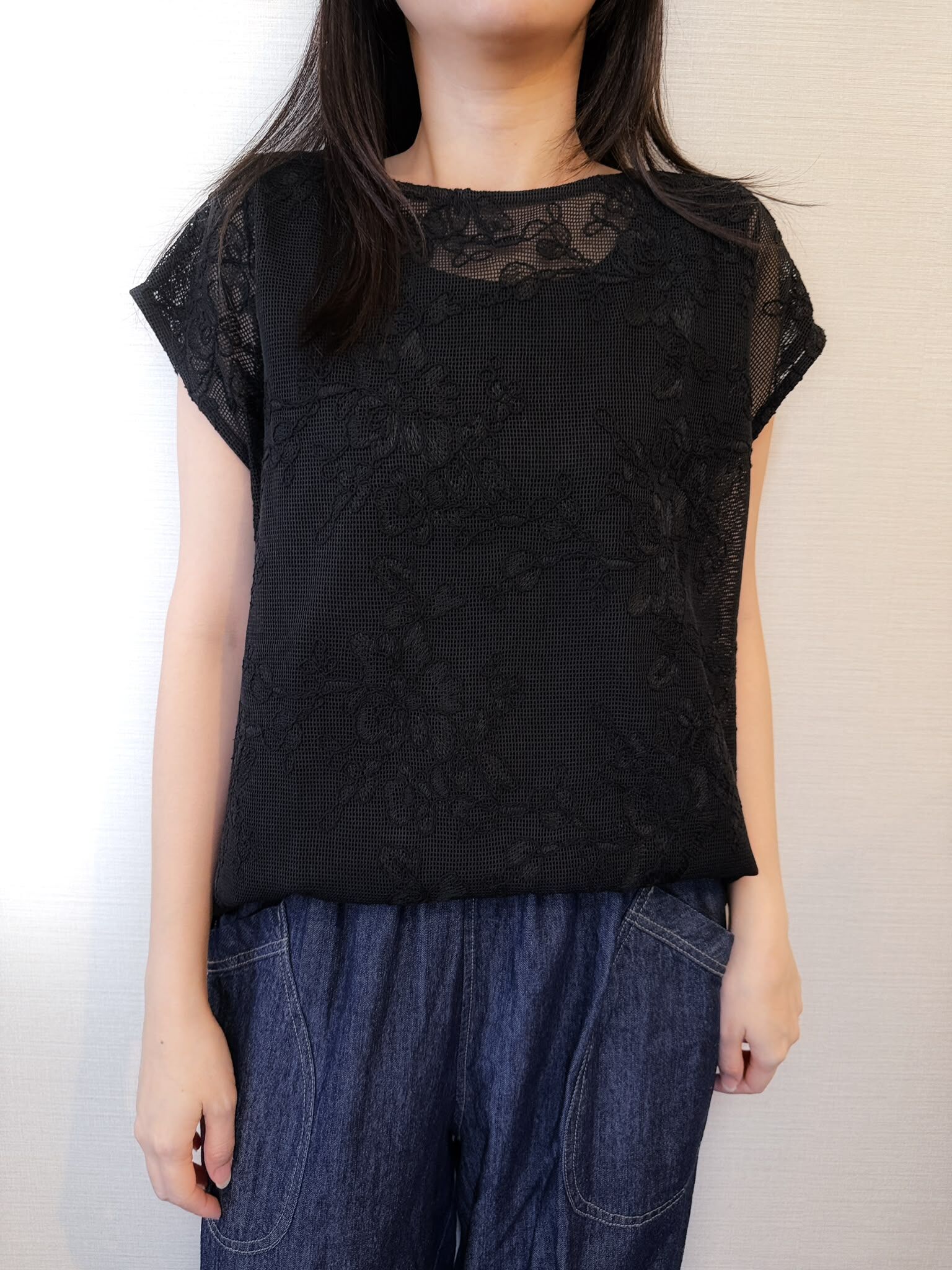 HY 蕾絲上衣搭配背心 SET