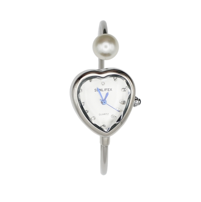 （預購）Grumpy Stuff Pearl Heart Bangle Watch