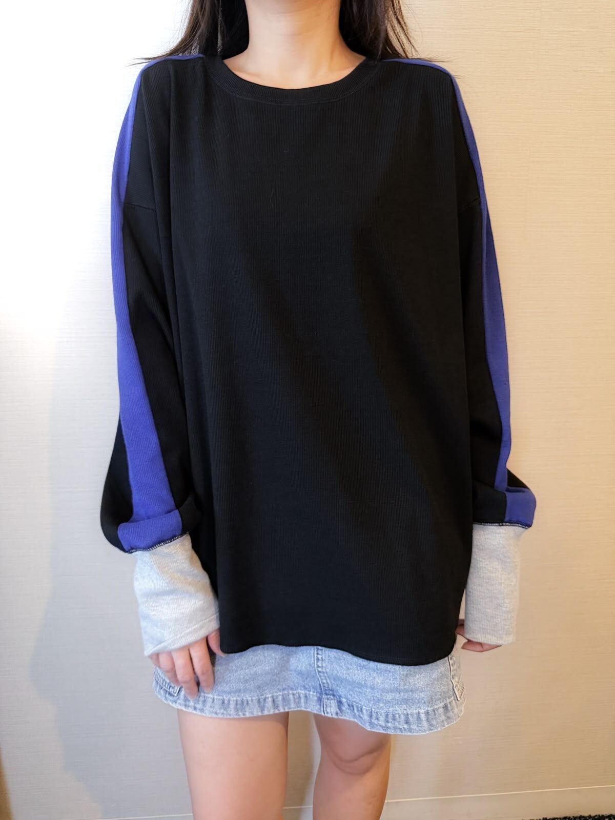 34+ 織帶袖top