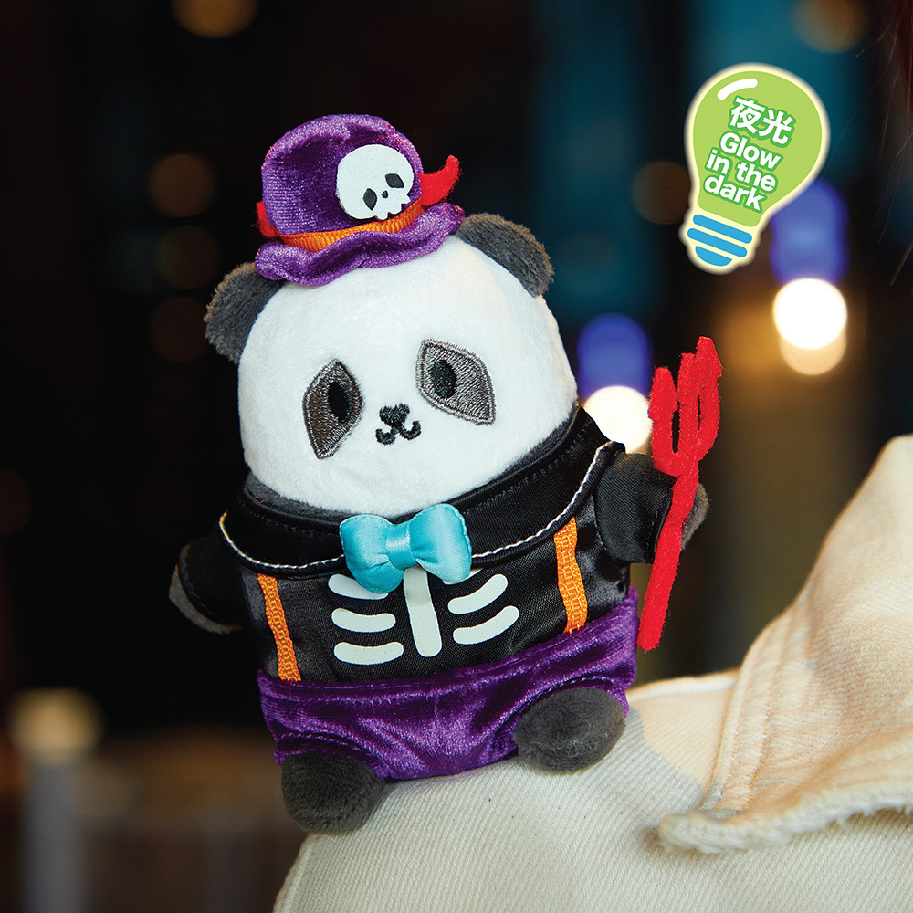 Panda Friends Little Brother “De De” Skeleton Shoulder Plush