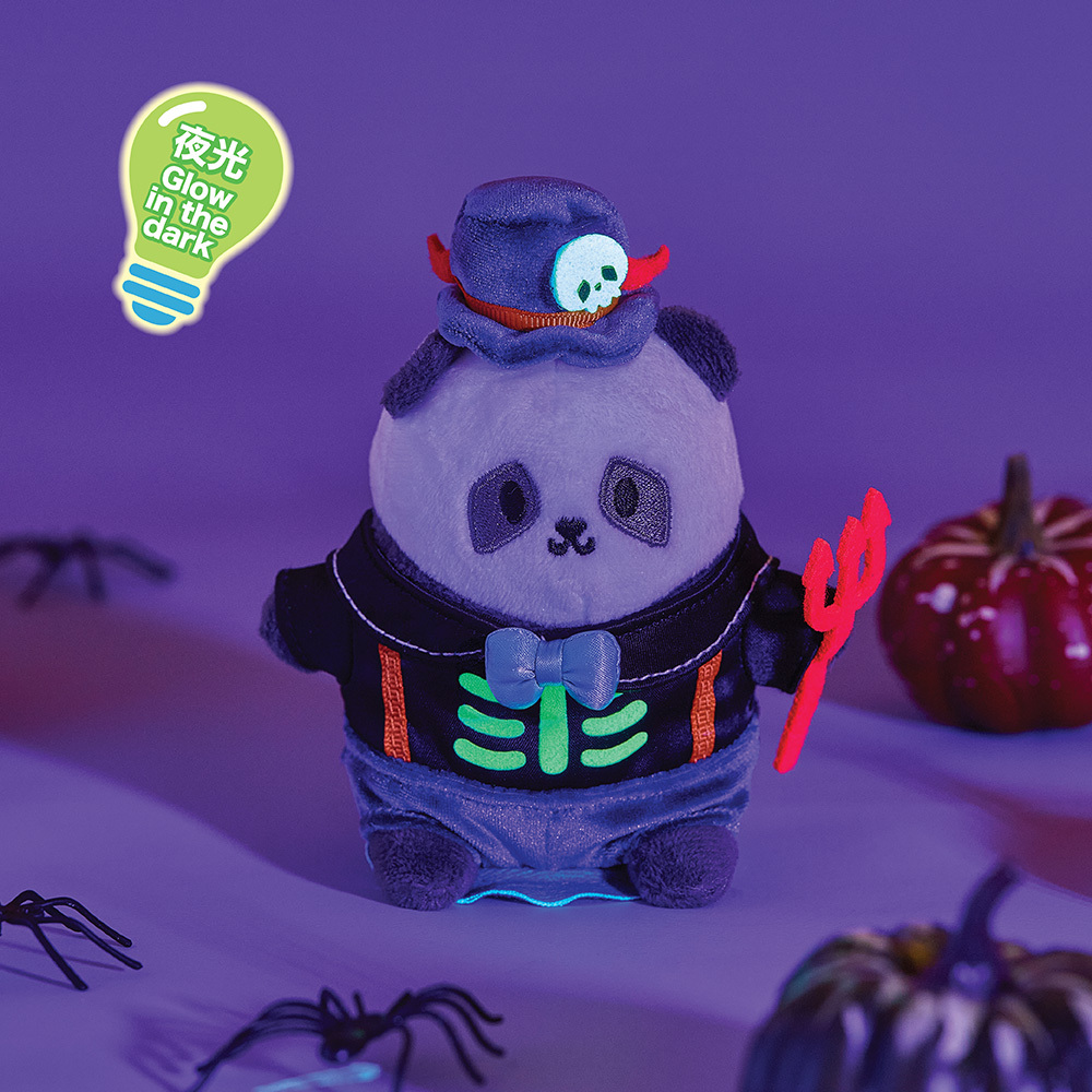 Panda Friends Little Brother “De De” Skeleton Shoulder Plush
