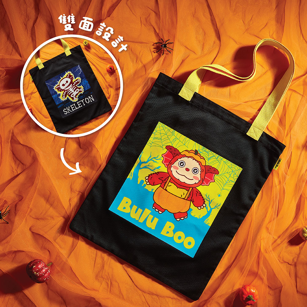 Bulu Boo Halloween Black Printed Tote Bag