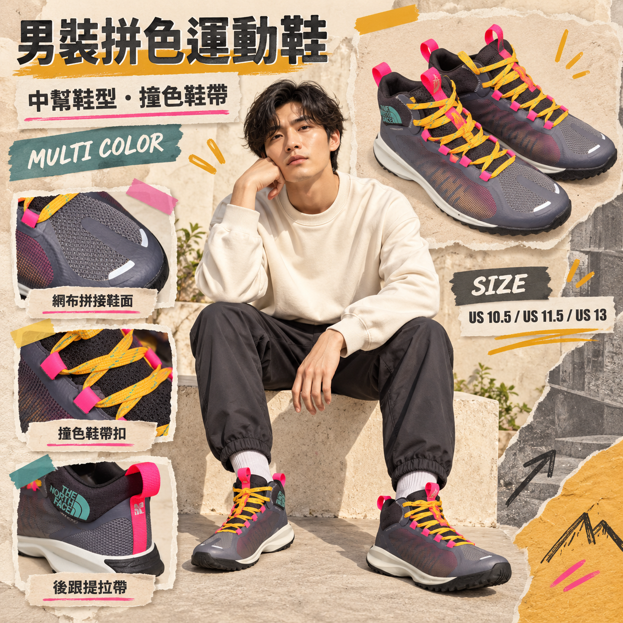 【預購】THE NORTH FACE N090903 拼色運動鞋