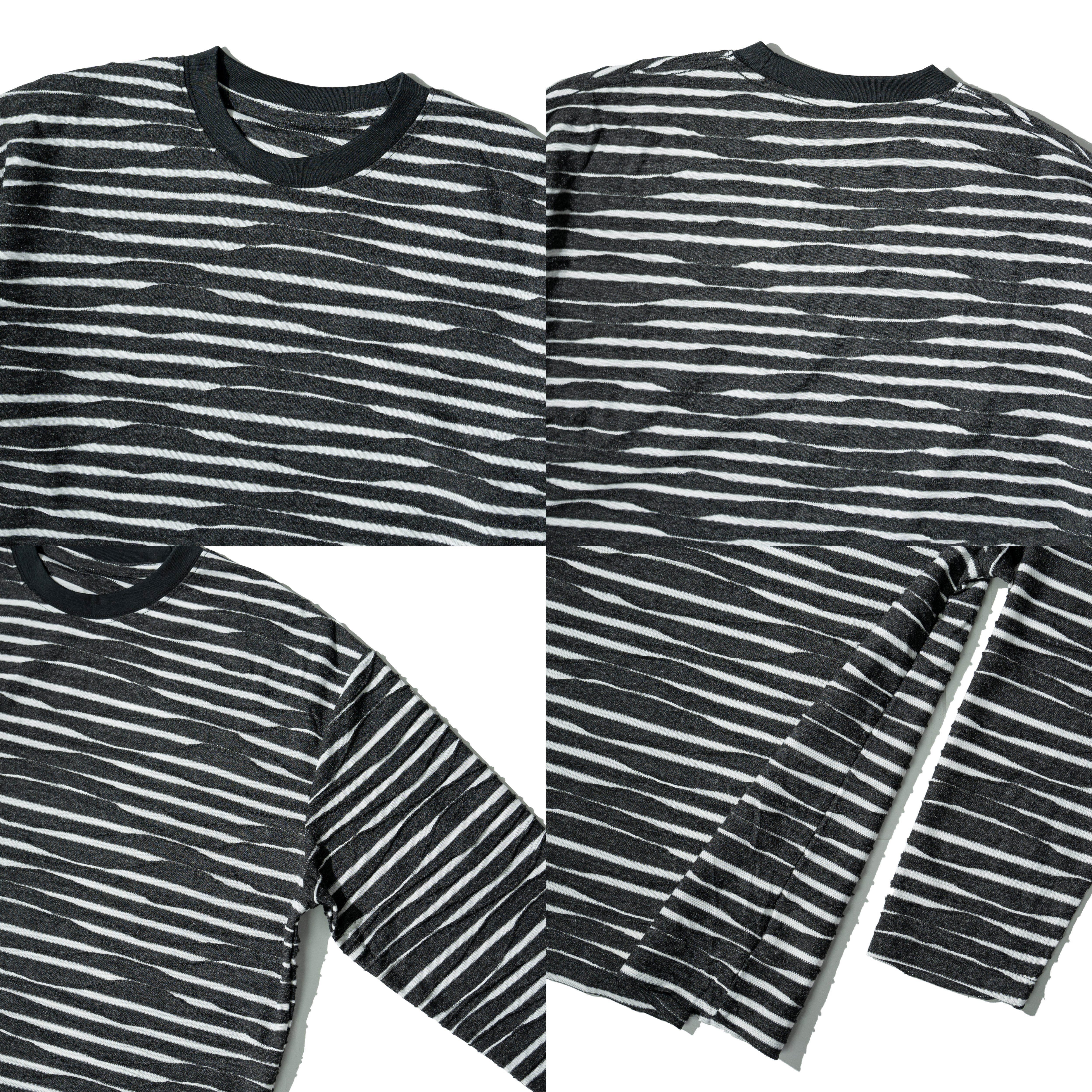 Textured Stripes LS Tee 立體紋理 條紋長袖Tee [O-T357]