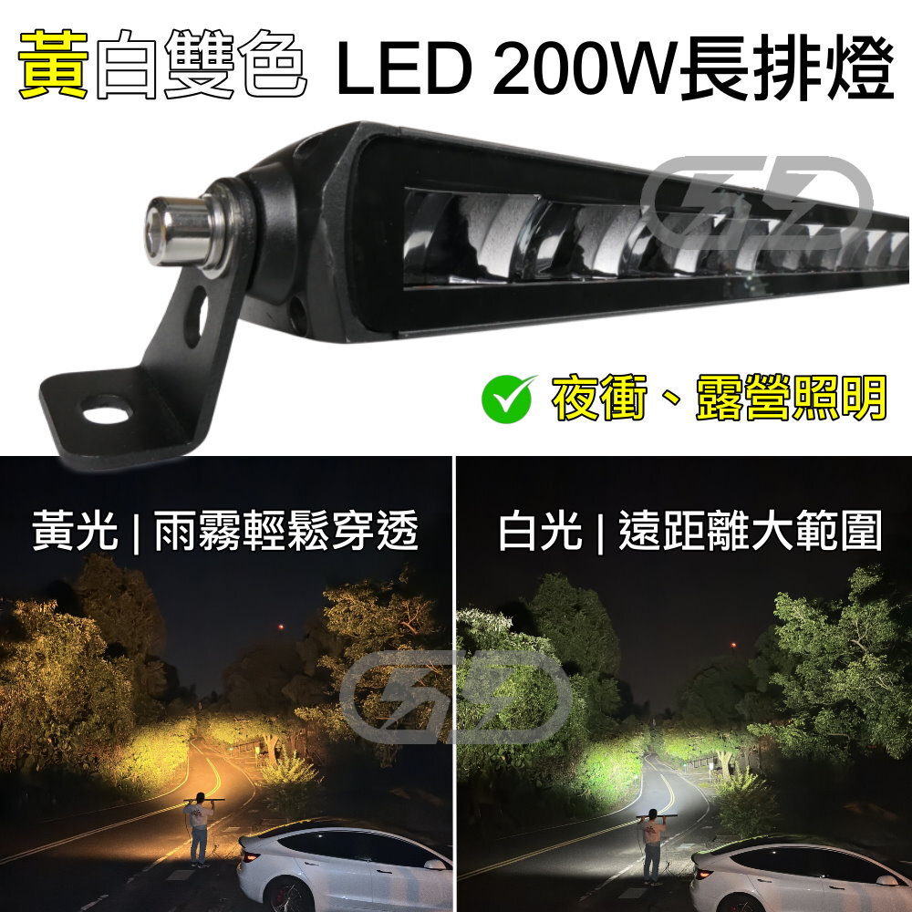(L039) LED 200W折射式車頂燈 黃白雙色 晶典光電