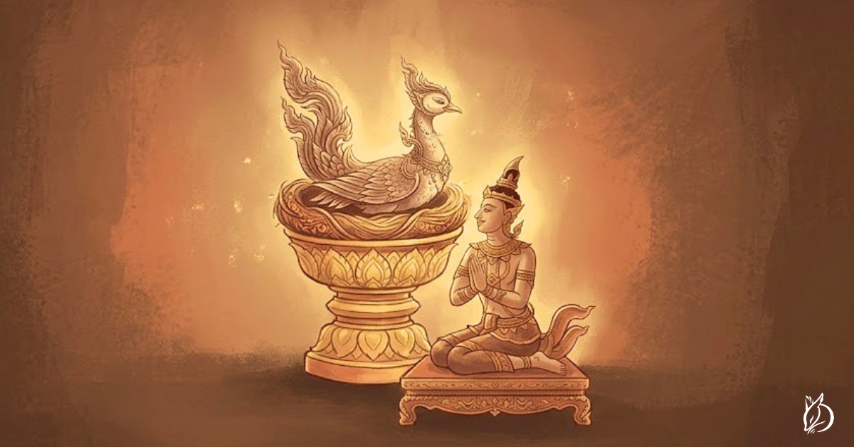 泰國喜瑪潘森林傳統中有一種天界妙音神鳥,泰文是 นกการเวก,中文譯作迦陵頻伽,這個名字見於巴利經典的鳥類名錄。迦陵頻伽與人緣鳥是完全不同的鳥。