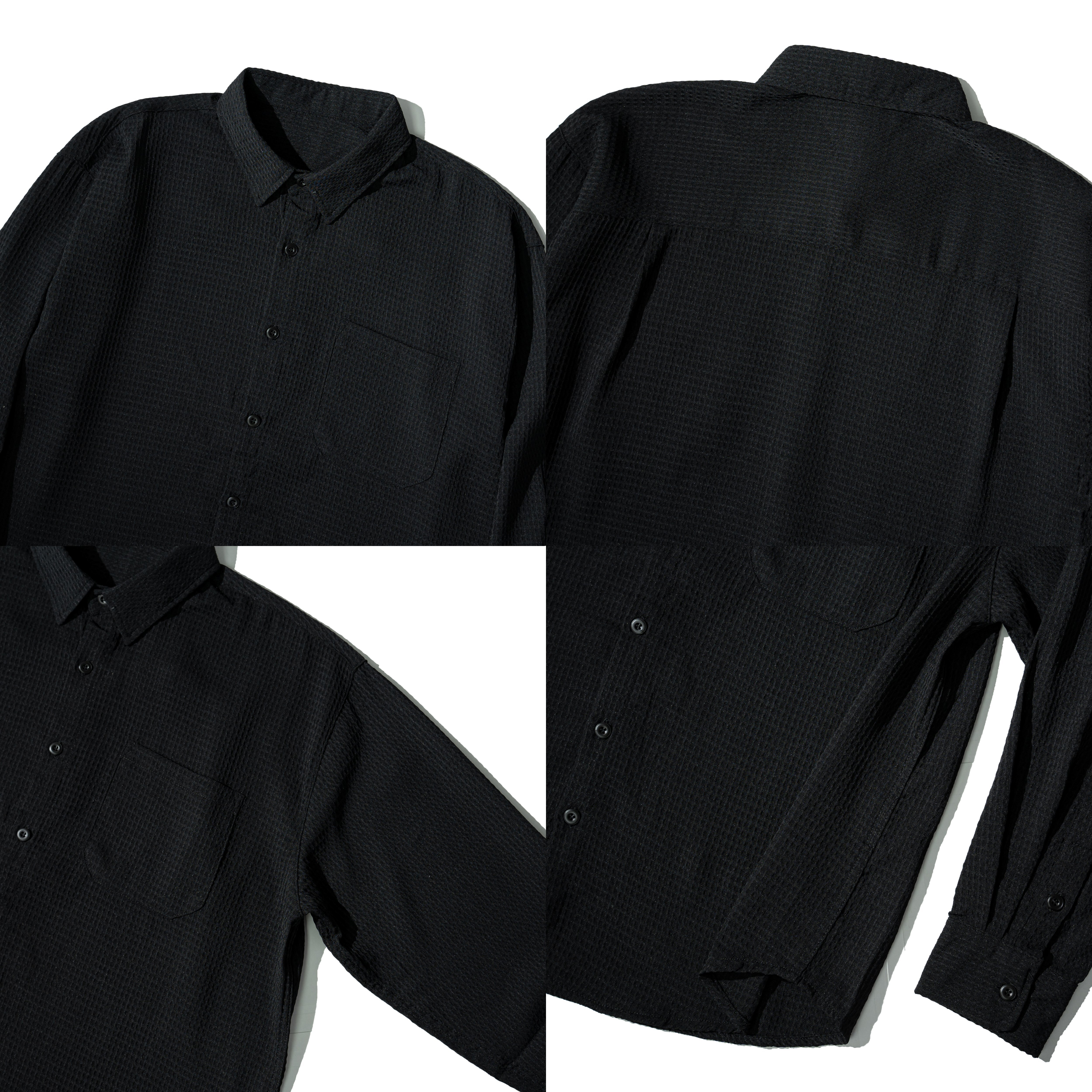 Seersucker Minimalist LS Shirts 泡泡紗 長袖襯衫 [O-6225]