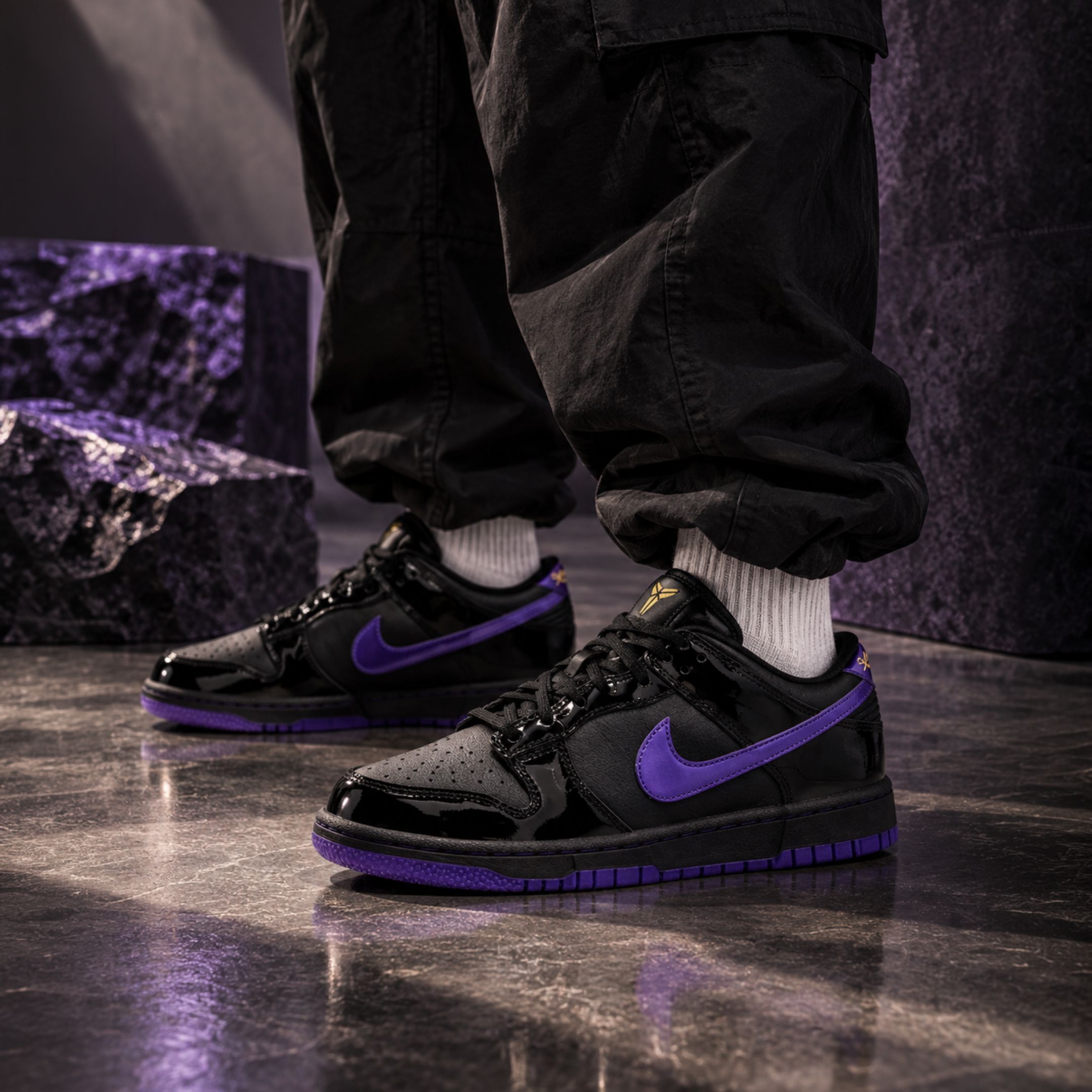 NICEDAY 代購 Kobe Bryant x Nike Dunk Low x FC Barcelona 聯名 科比 老大 黑紫色 紫 液態 紫色 IV7508-001