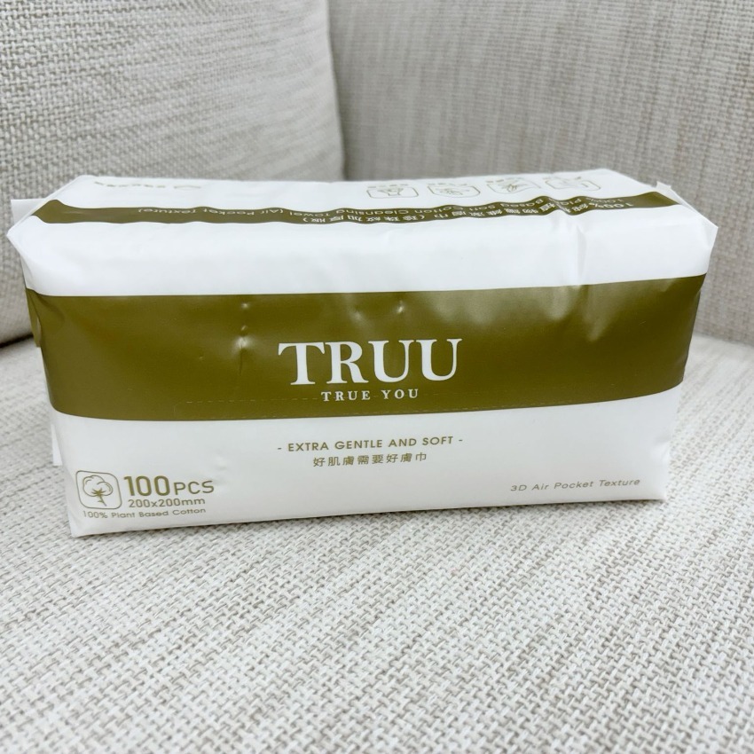 TRUU 100%純棉植物纖維潔膚巾 (珍珠紋加厚版100pcs) 九月團