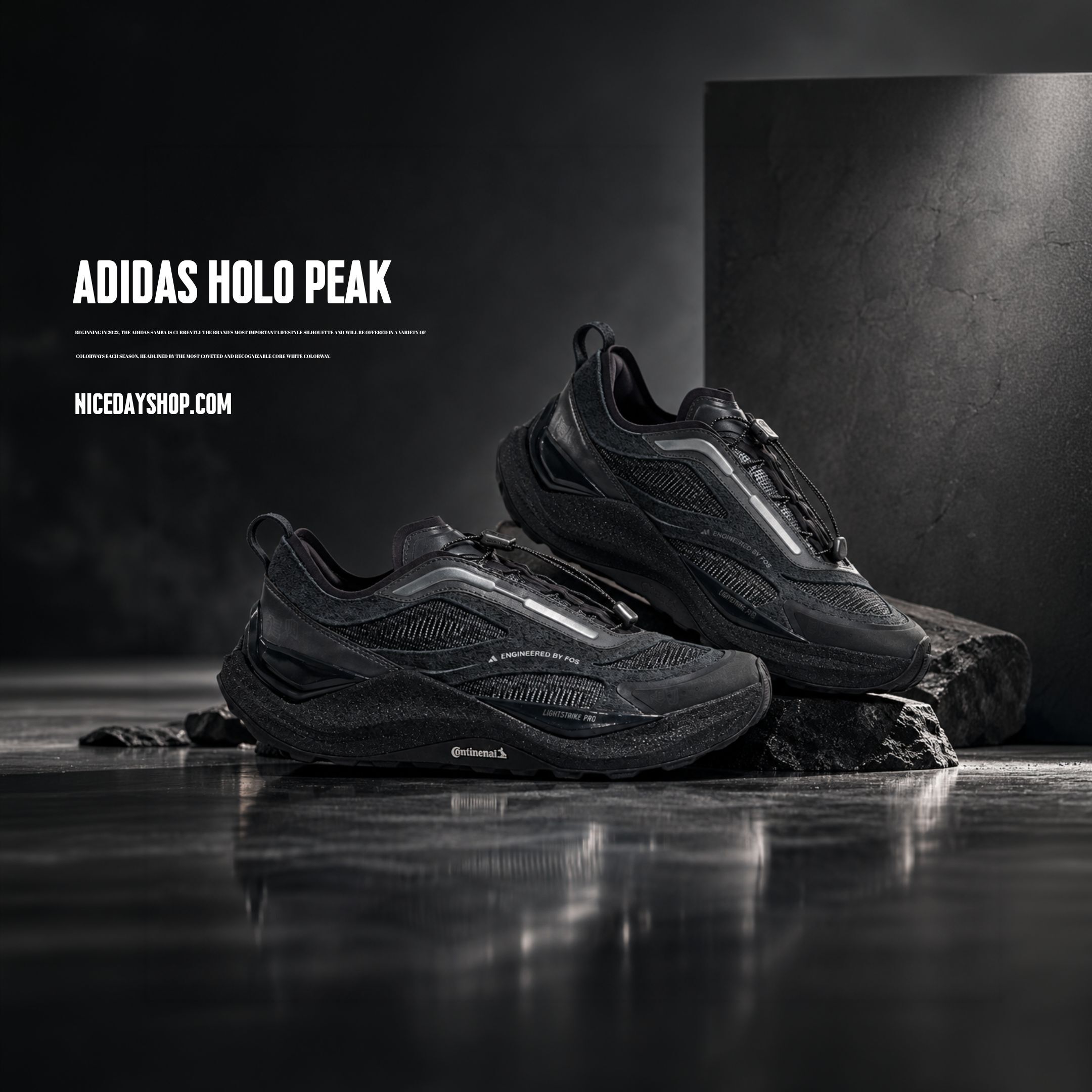 NICEDAY 代購 Adidas HOLO Peak Vinture 黑 黑魂 黑灰 機能 慢跑 休閒鞋 工裝 炭黑色 HQ2869