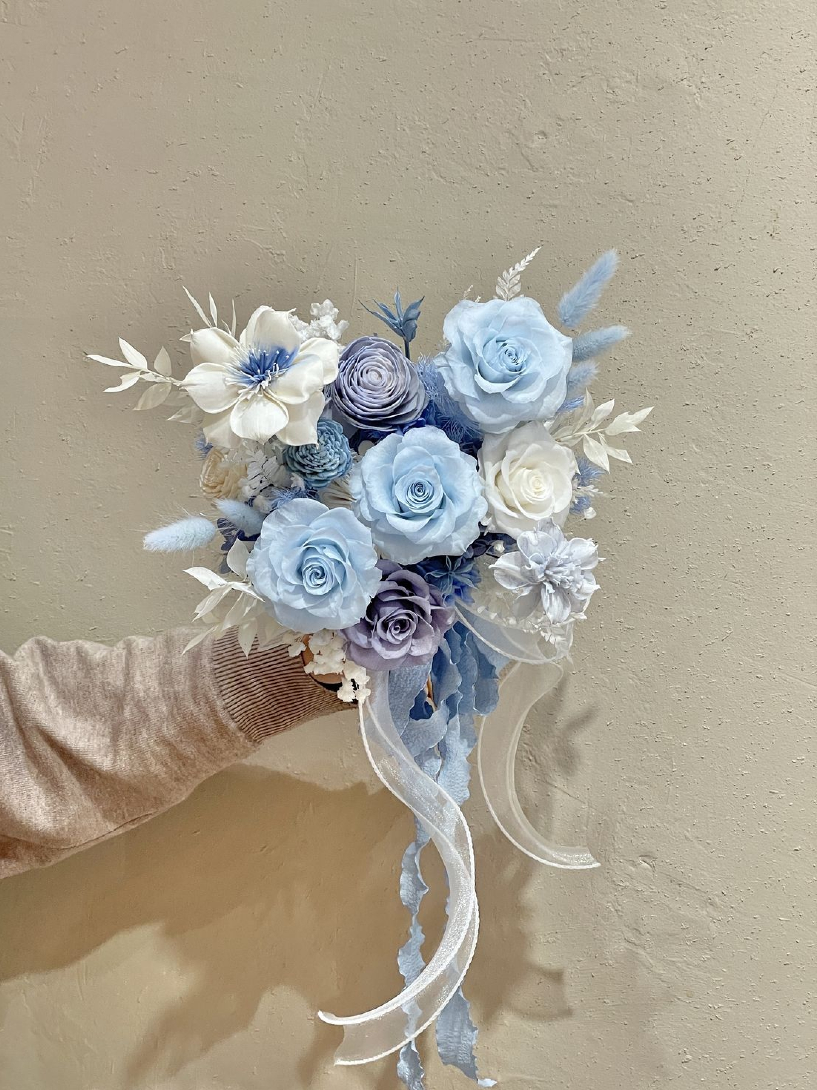 【設計師款】時髦自然型 永生花捧花 S