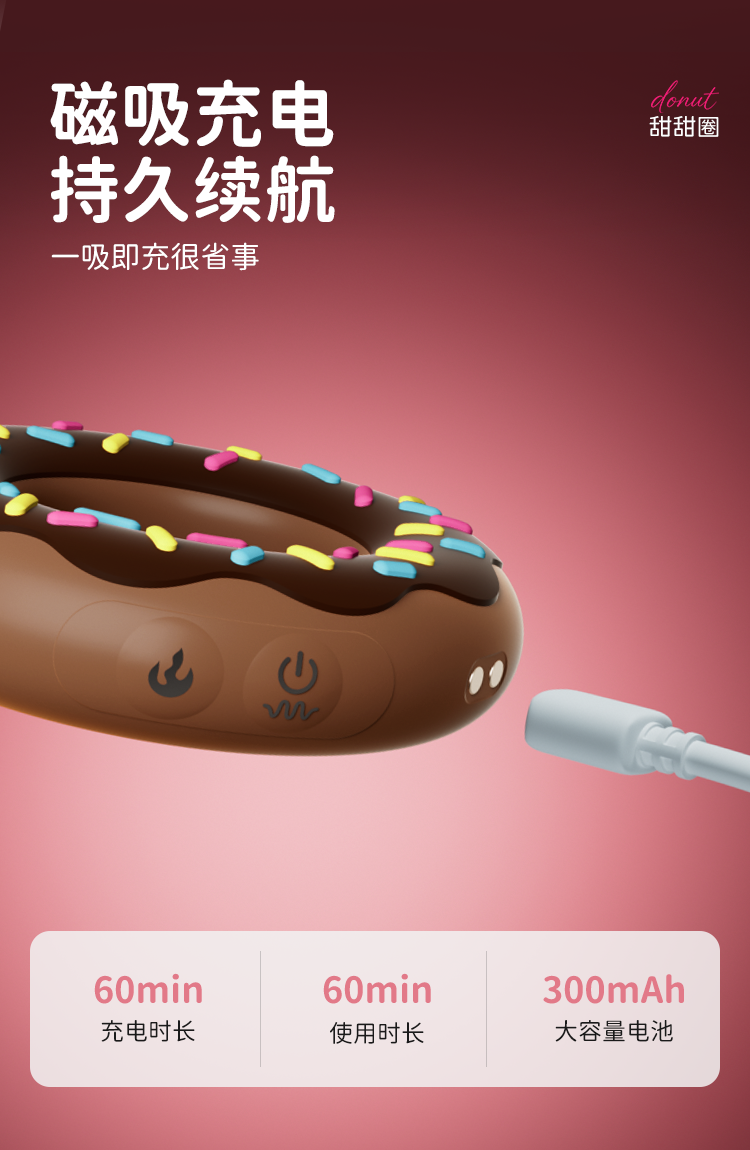 EROCOME Donut 甜甜圈 可加熱震動陰莖環