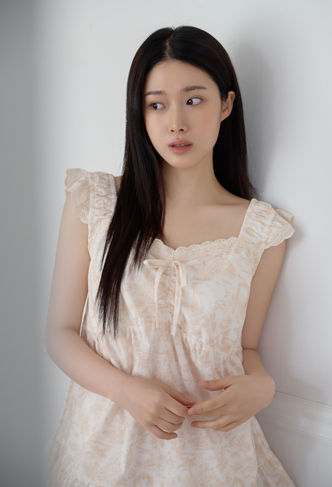 【韓國預購】 JUUNEEDU ZKR090911 Arte Lace 無袖睡衣套裝