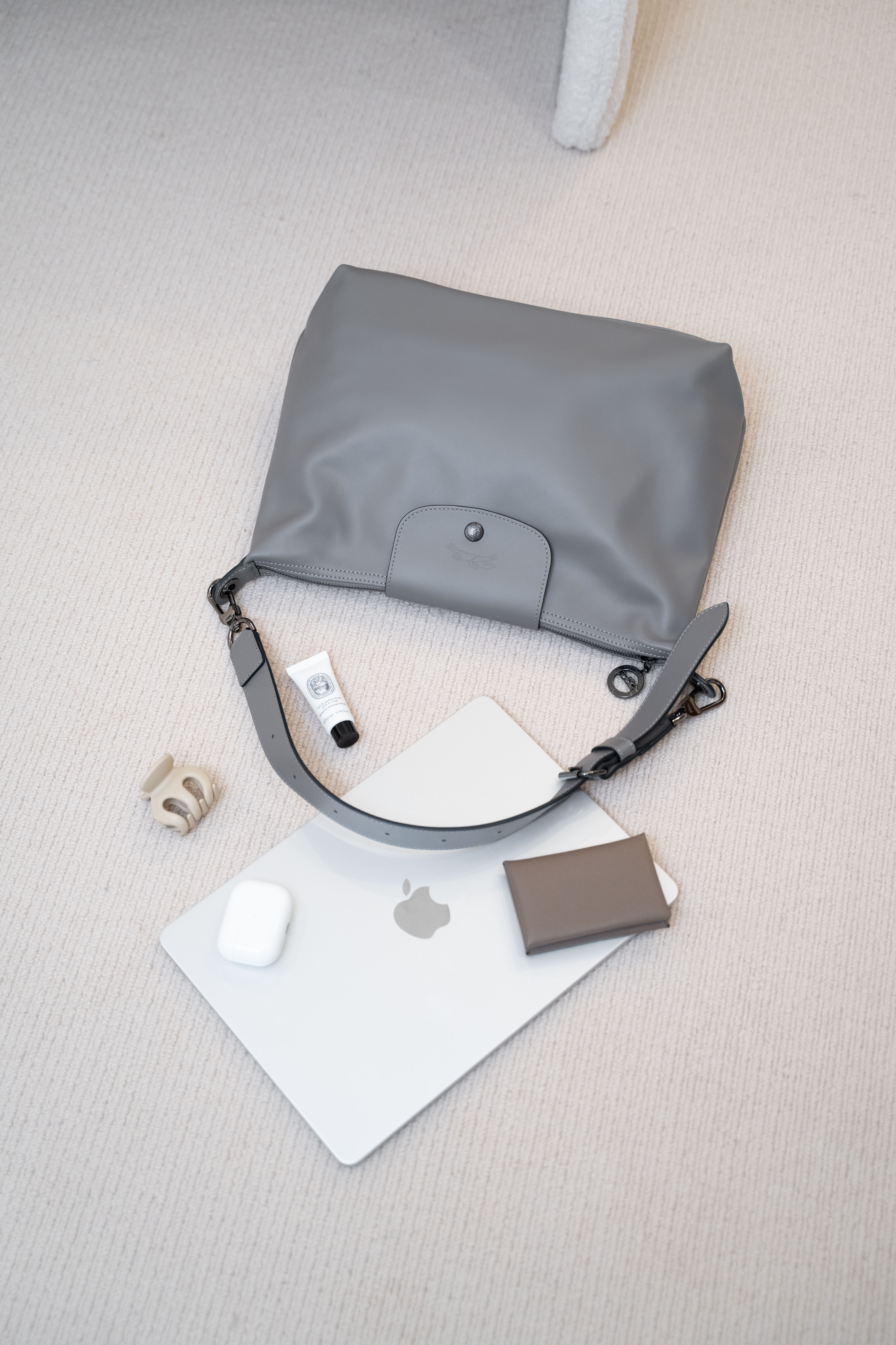 Longchamp Le Pliage Xtra hobo Turtledove 斑鳩灰