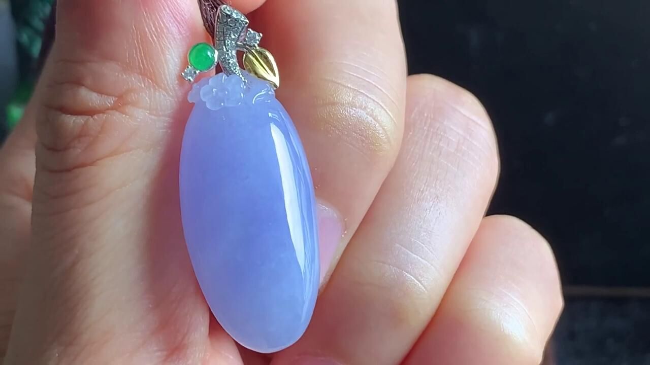 翡翠紫羅蘭福瓜,天然翡翠A玉, 緬甸玉, Jade, Jadeite