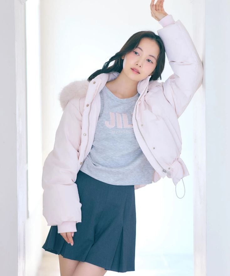 [預購]JILL by JILL STUART 仿皮草荷葉下擺短版羽絨外套 預約11月上旬出貨