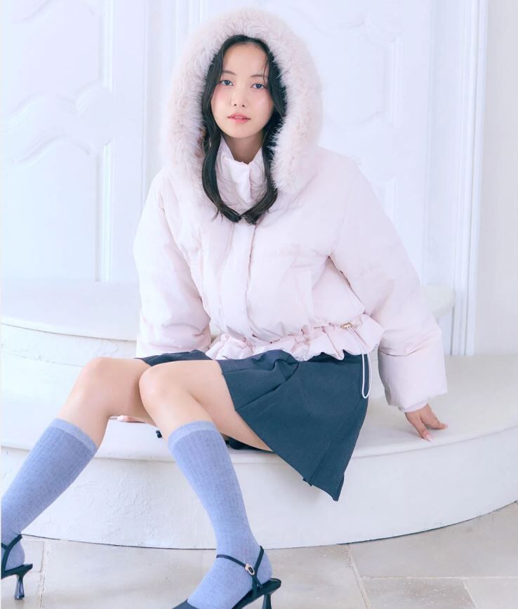 [預購]JILL by JILL STUART 仿皮草荷葉下擺短版羽絨外套 預約11月上旬出貨