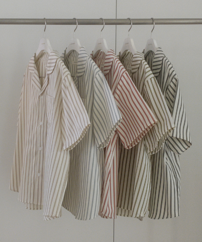 【韓國預購】 JUUNEEDU ZKR090916 Hay Stripe 短袖睡衣套裝